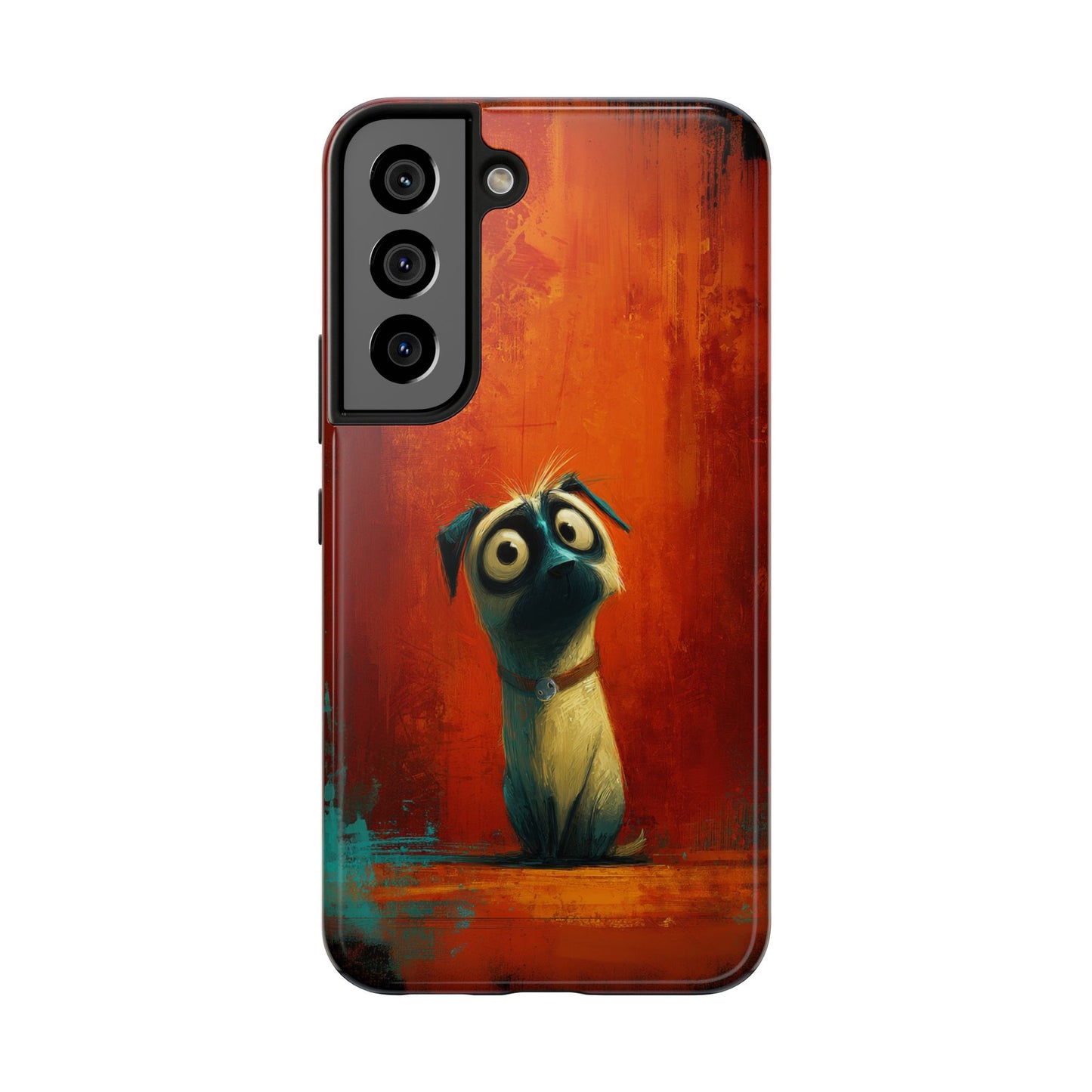 Whimsical Dog Art Tough Phone Case - Durable Protection for Pet Lovers