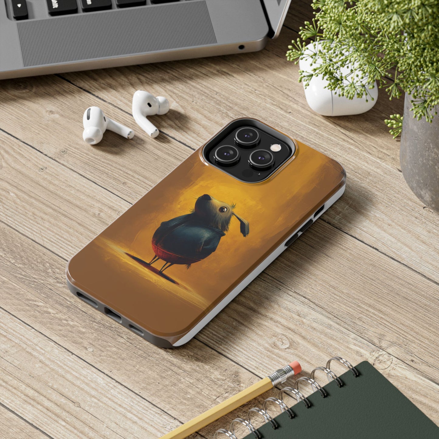Whimsical Dog Art Tough Phone Case - Durable & Stylish