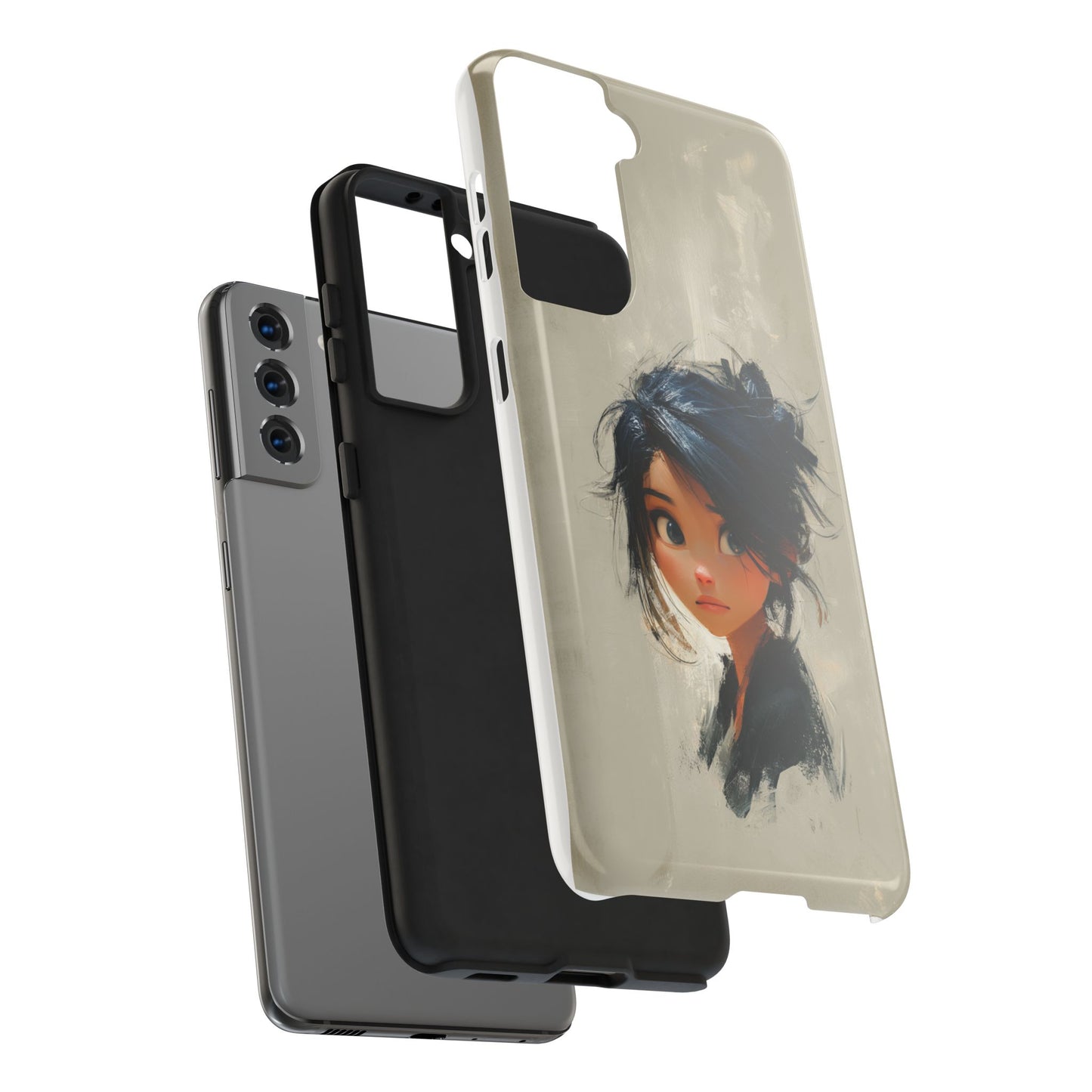 Artistic Tough Phone Case – Unique Portrait Design for Creatives