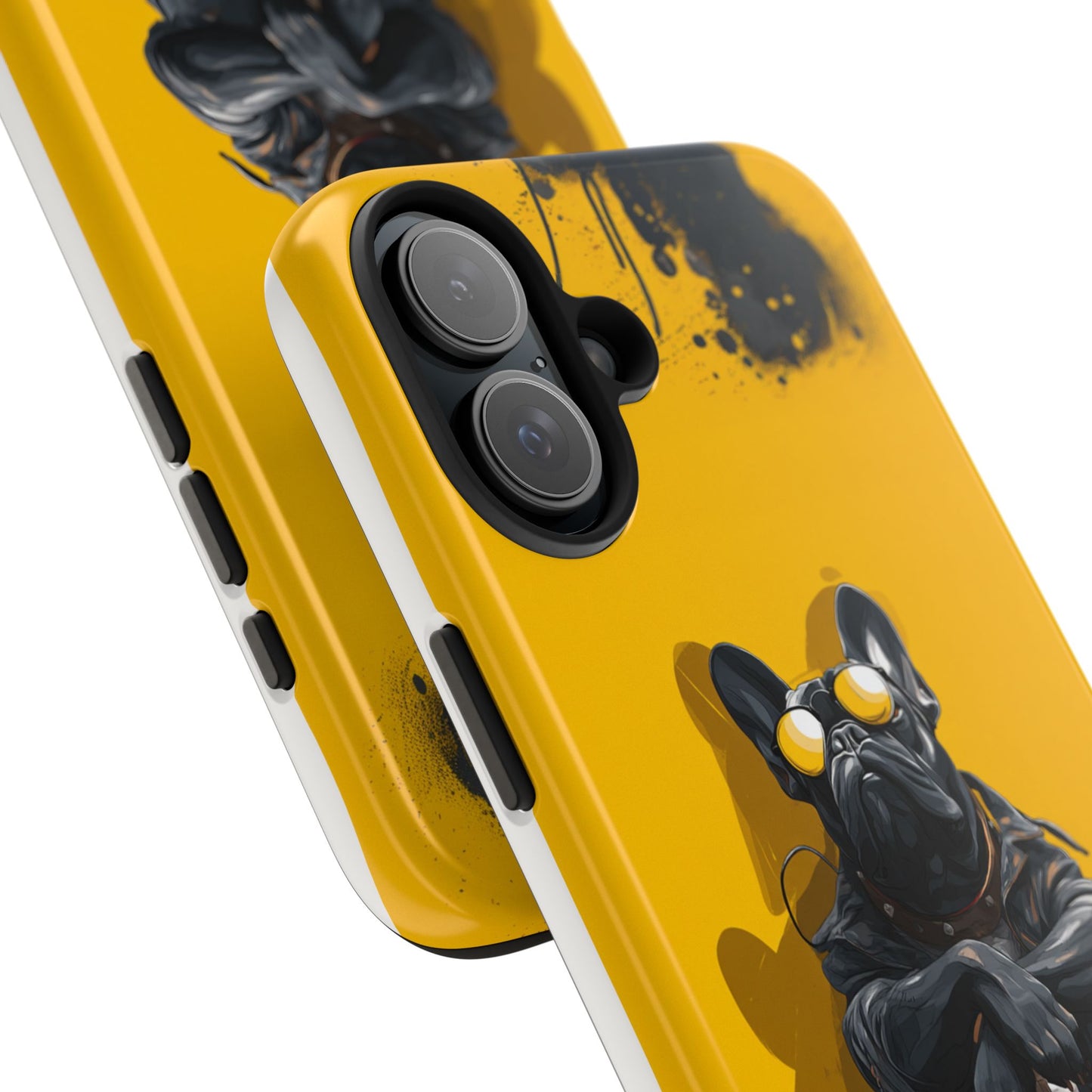 Rebellious Dog with Guitar Tough Phone Case – Wearable Art for Pet & Music Lovers