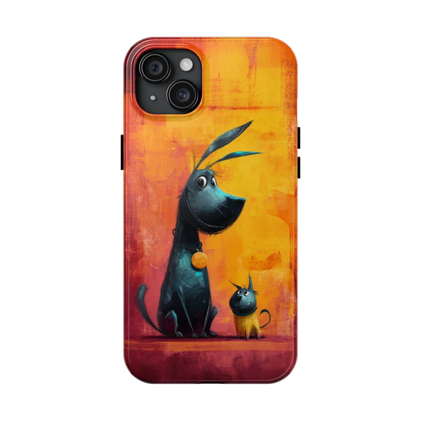 Colorful Dog & Cat Tough Phone Case – Fun Pet Lover Accessory