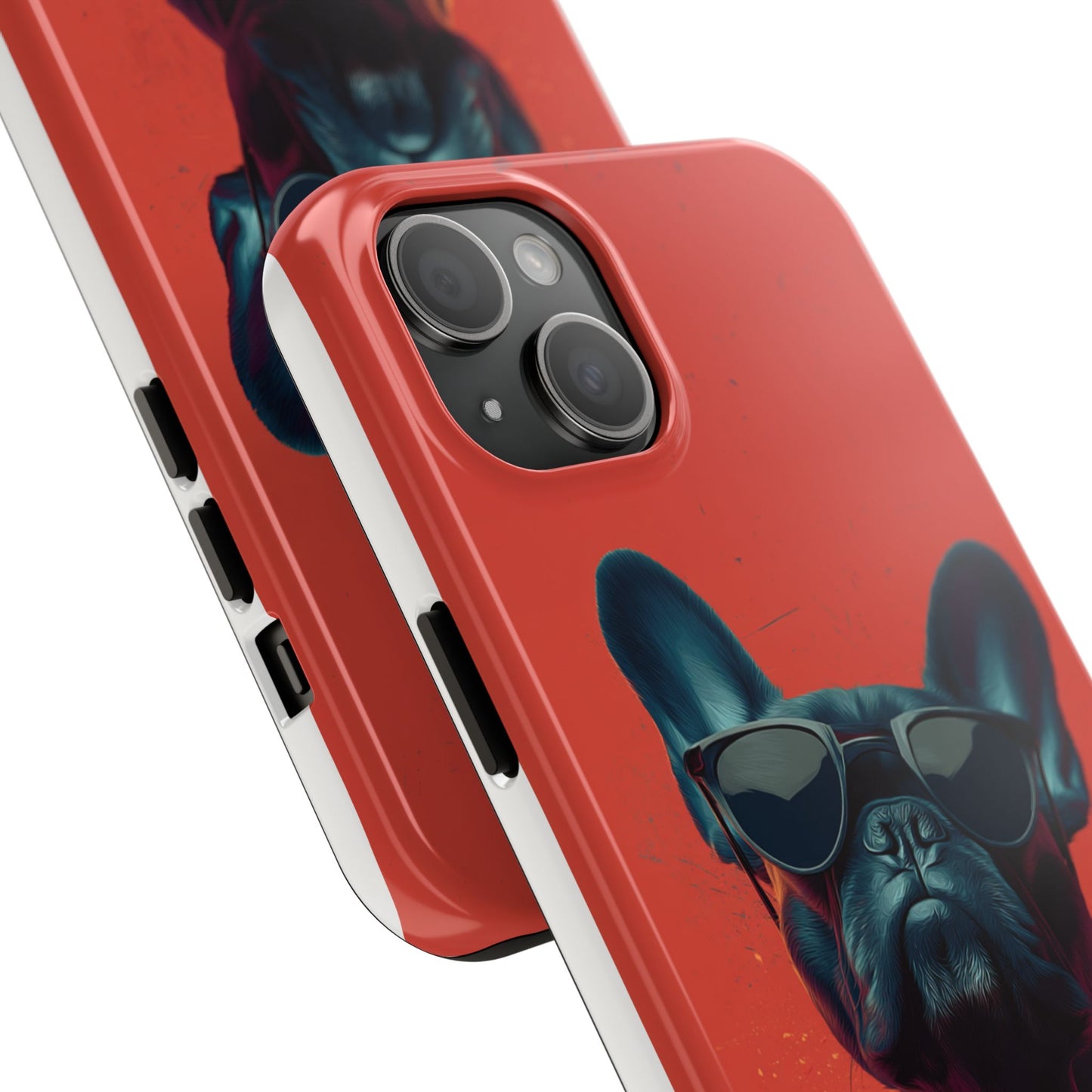 Rockin’ Dogs Tough Phone Case - Playful Guitarist & Cool Bulldog for Pet Lovers
