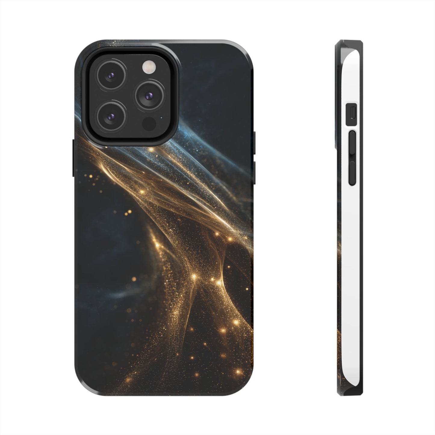 Stunning Gold Swirl Tough Phone Case - Stylish Protection with Elegance