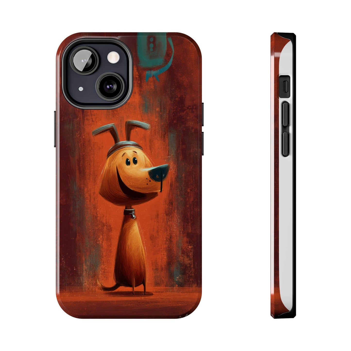 Playful Dog Art Tough Phone Case - Perfect for Pet Lovers