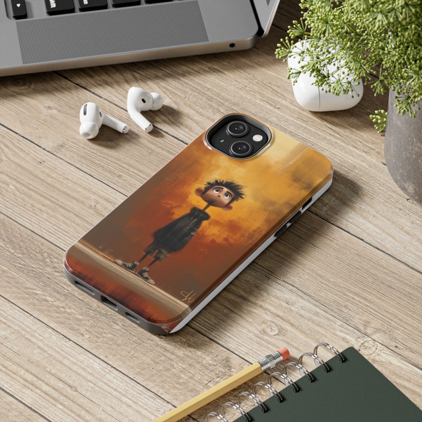 Unique Tough Phone Cases with Artistic Boy Design - Perfect for Kids and Teens