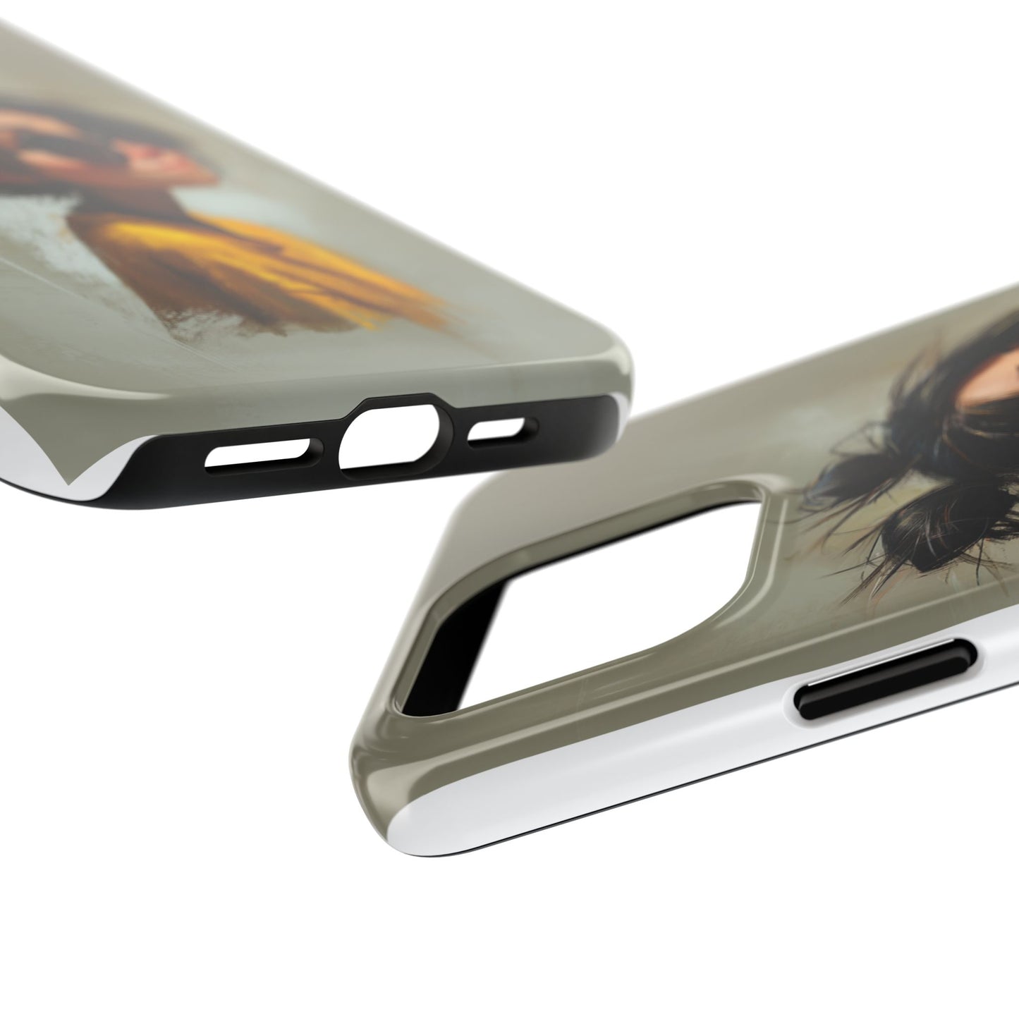 Trendy Tough Phone Case – Stylish Illustrated Girl Design for Fashion Lovers
