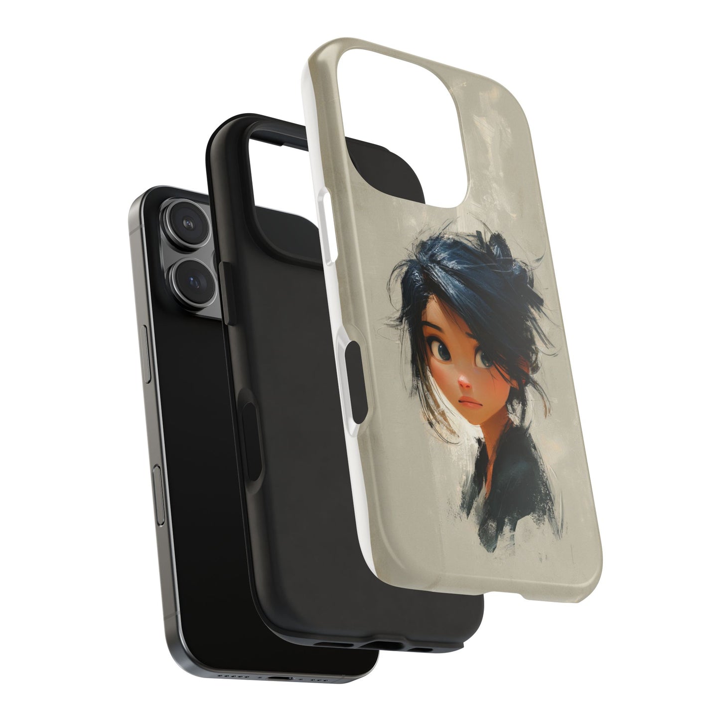 Artistic Tough Phone Case – Unique Portrait Design for Creatives