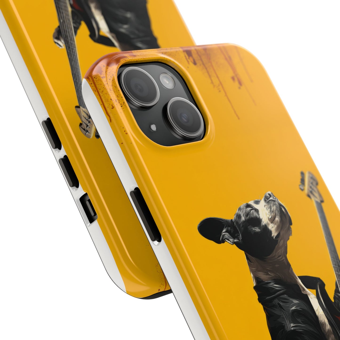 Rock Star Dog with Guitar Tough Phone Case – Wearable Art for Pet & Music Enthusiasts