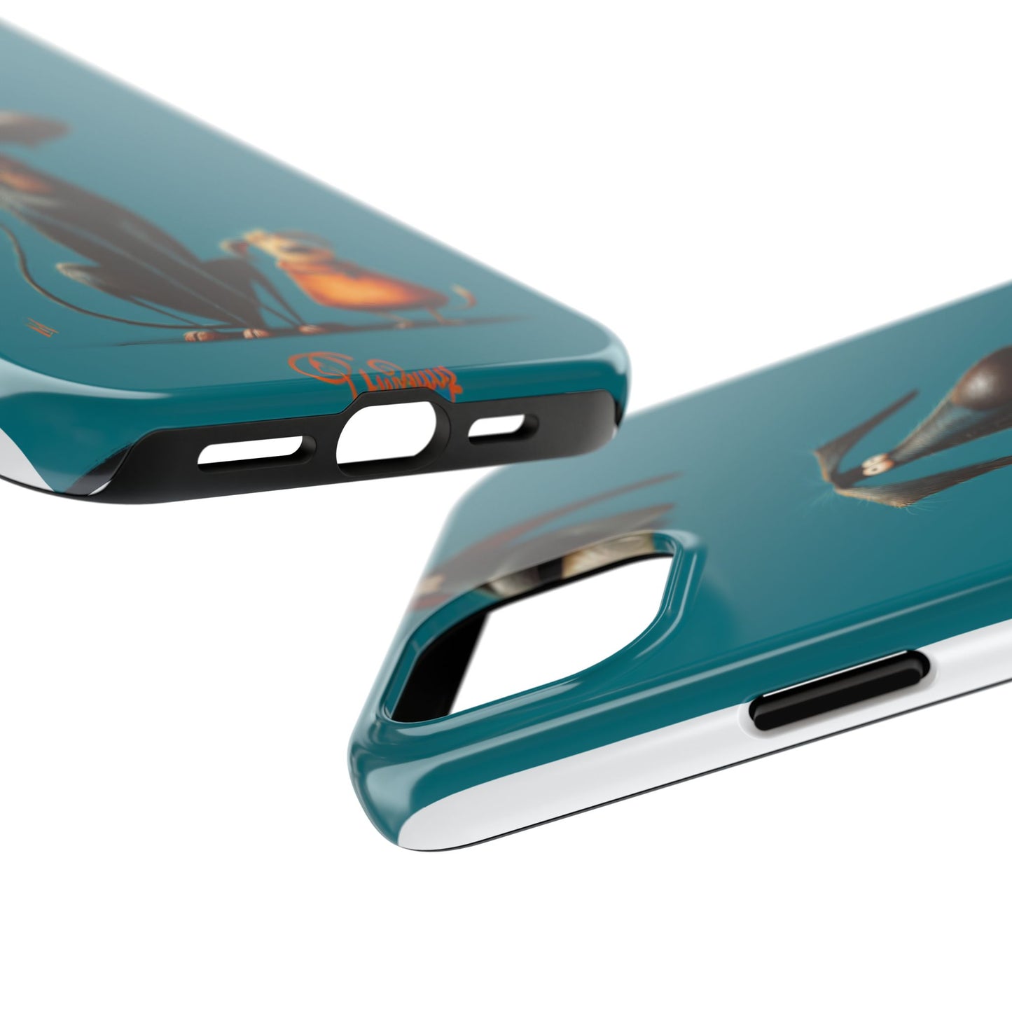 Whimsical Dog Art Tough Phone Case - Durable Protection for Pet Lovers