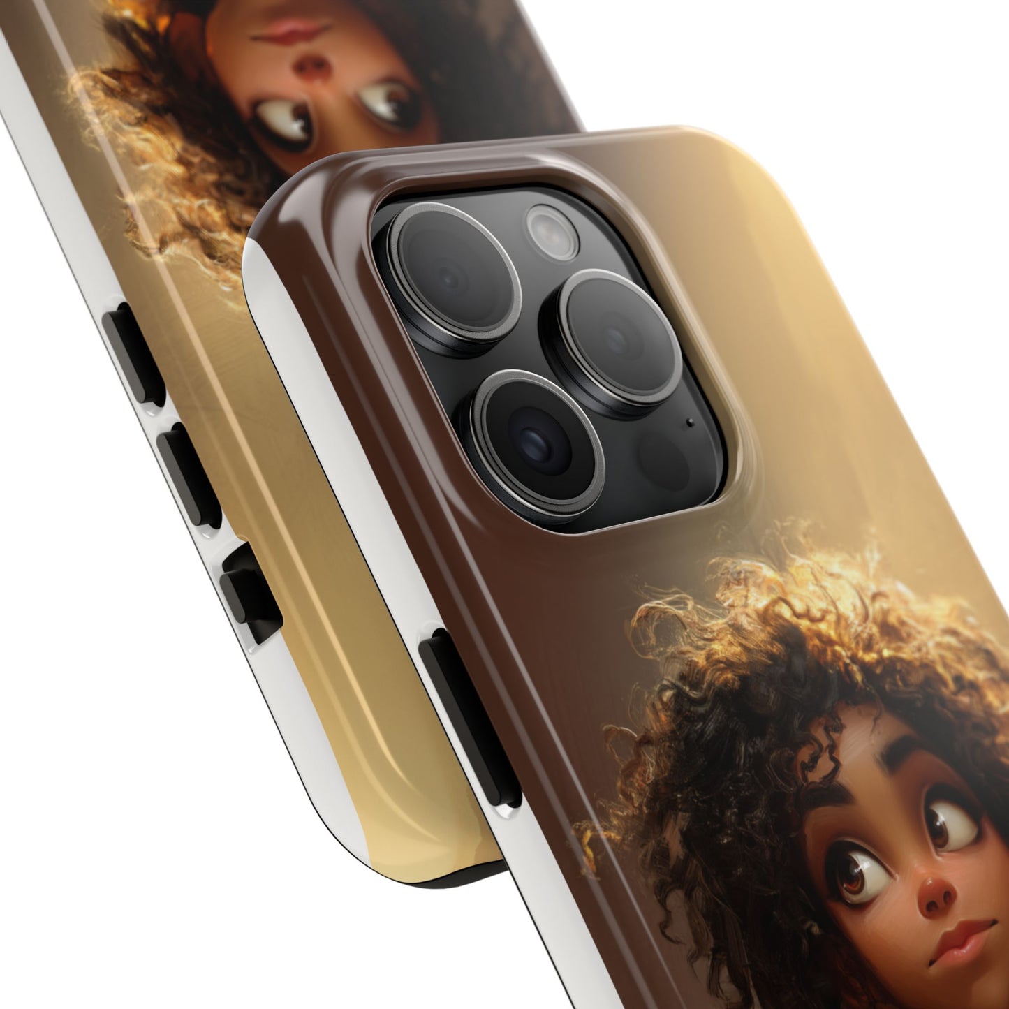 Artistic Tough Phone Case with Whimsical Character Design