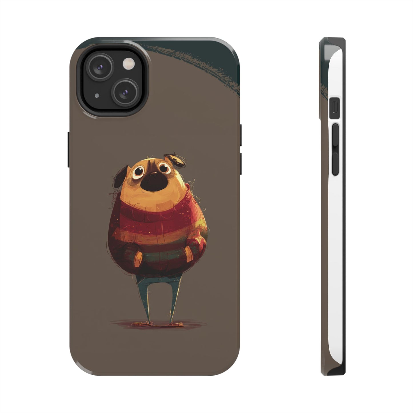 Cute Pug Tough Phone Case - Durable & Stylish Protection for Pet Lovers
