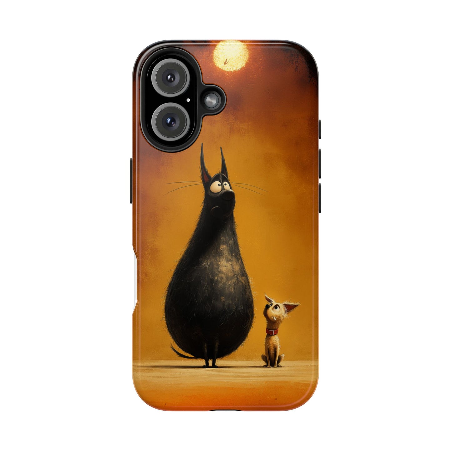 Whimsical Tough Phone Cases - Cat & Dog Design