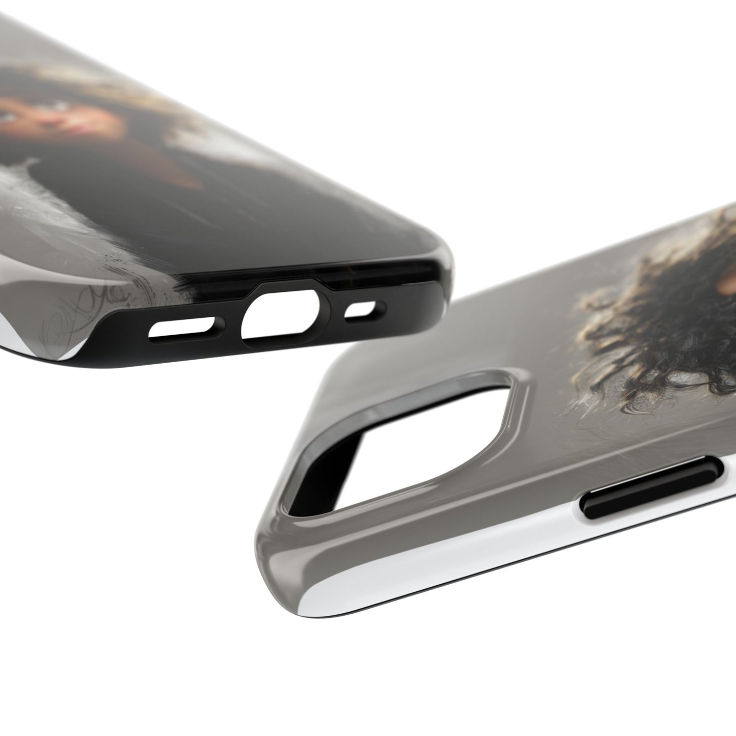 Artistic Tough Phone Case - Unique Character Design for Creative Souls