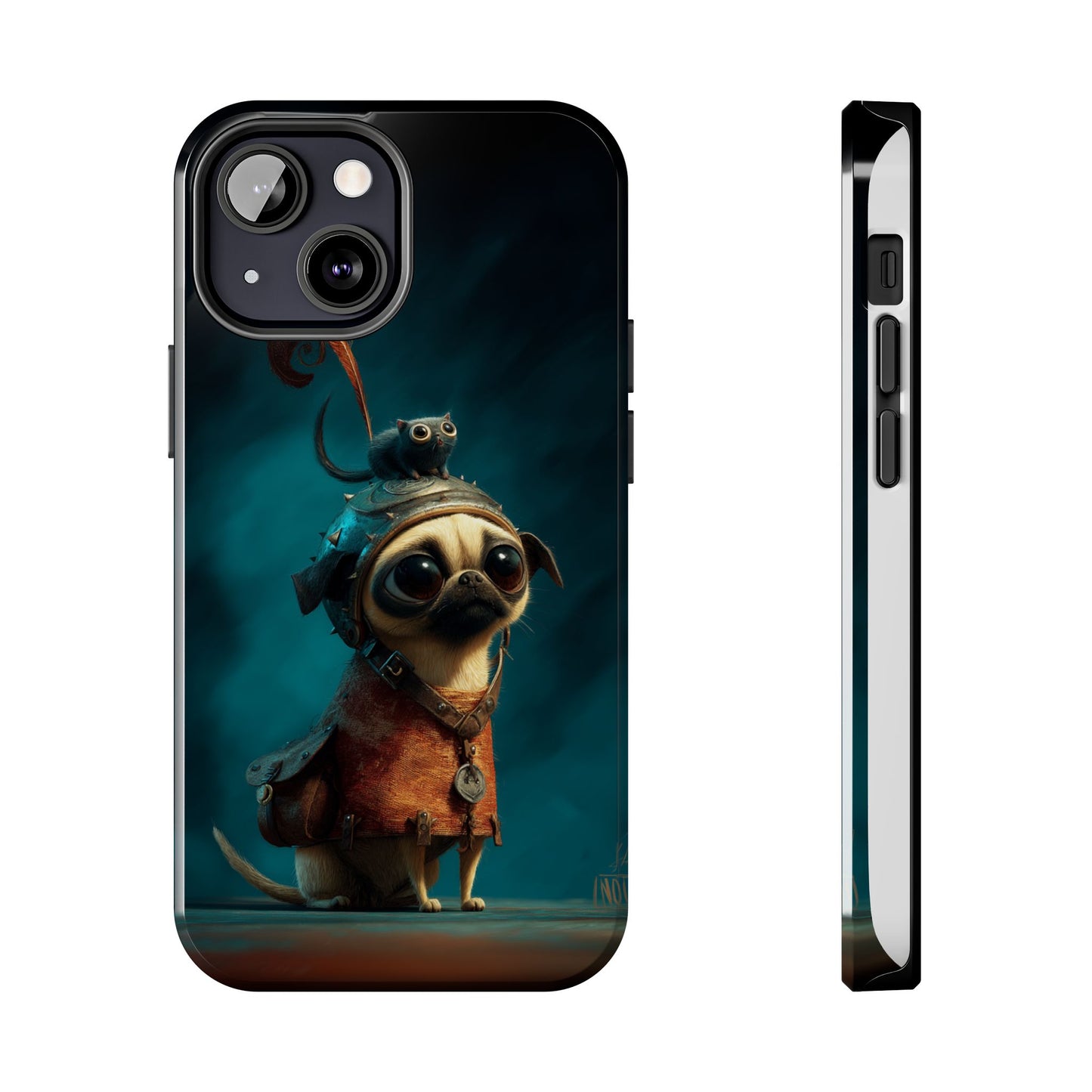 Cute Pug Adventure Tough Phone Case - Durable Protection for Pet Lovers