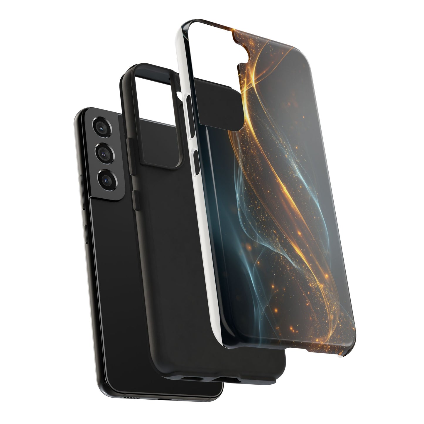 Stylish Tough Phone Case with Elegant Swirl Design