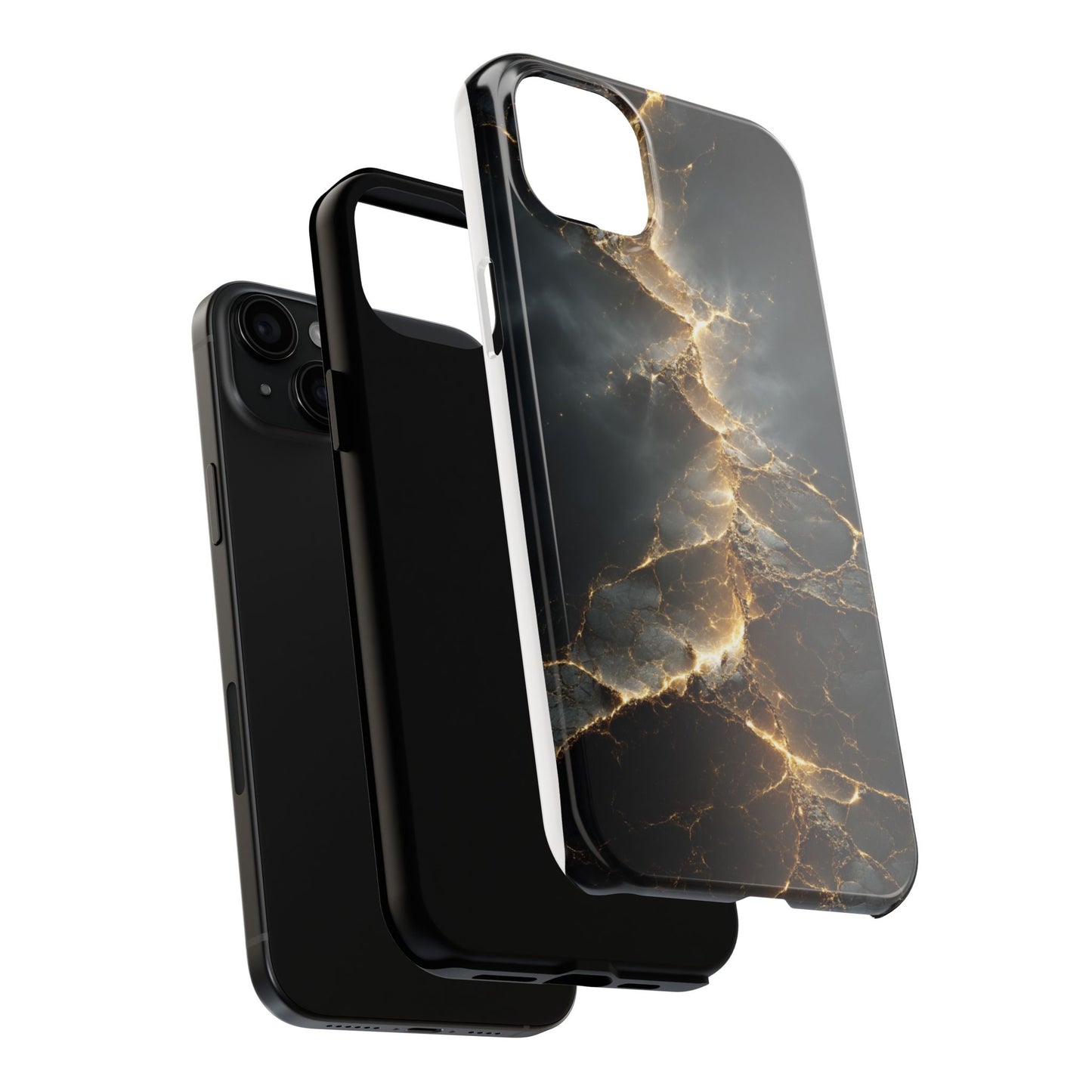 Majestic Marble Phone Case - Tough Protective Cover with Gold Veins