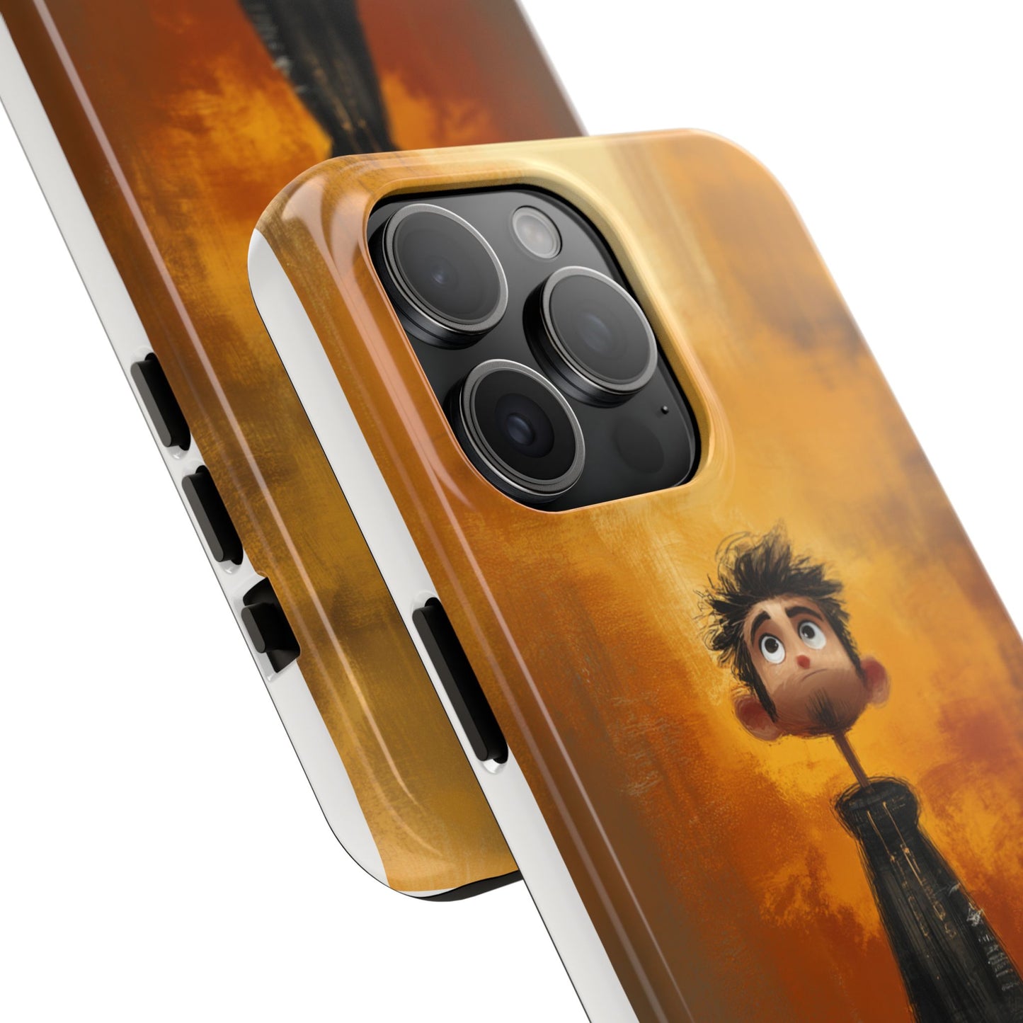 Unique Tough Phone Cases with Artistic Boy Design - Perfect for Kids and Teens