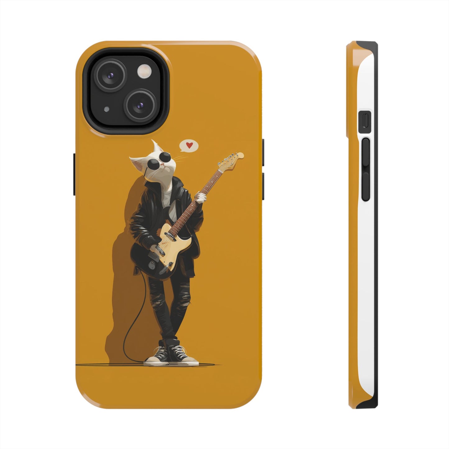 Cool Cat with Sunglasses Playing Guitar Tough Phone Case