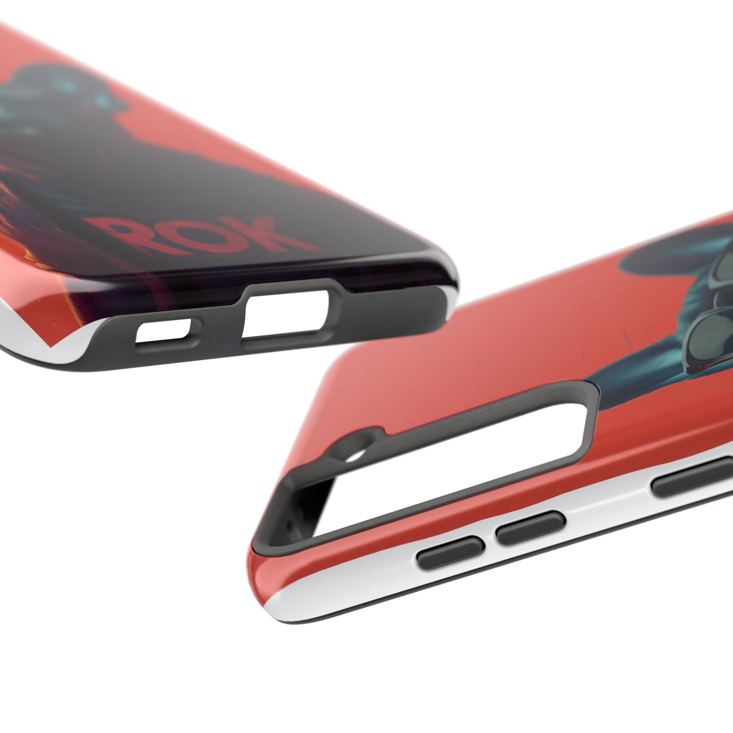 Rockin’ Dogs Tough Phone Case - Playful Guitarist & Cool Bulldog for Pet Lovers