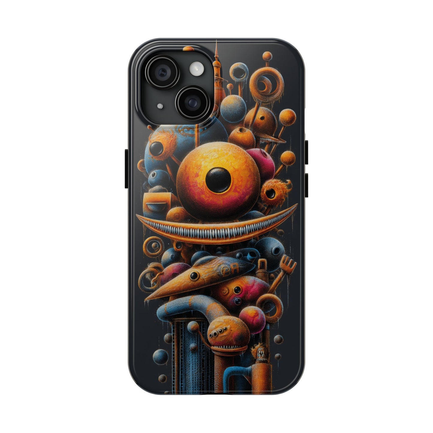 Unique Tough Phone Case with Abstract Art Design