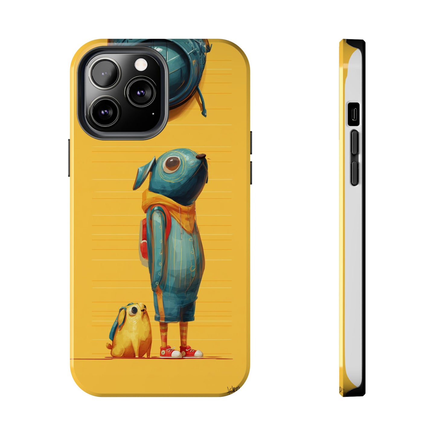 Colorful Animal Art Tough Phone Case - Perfect for Pet Lovers & Kids