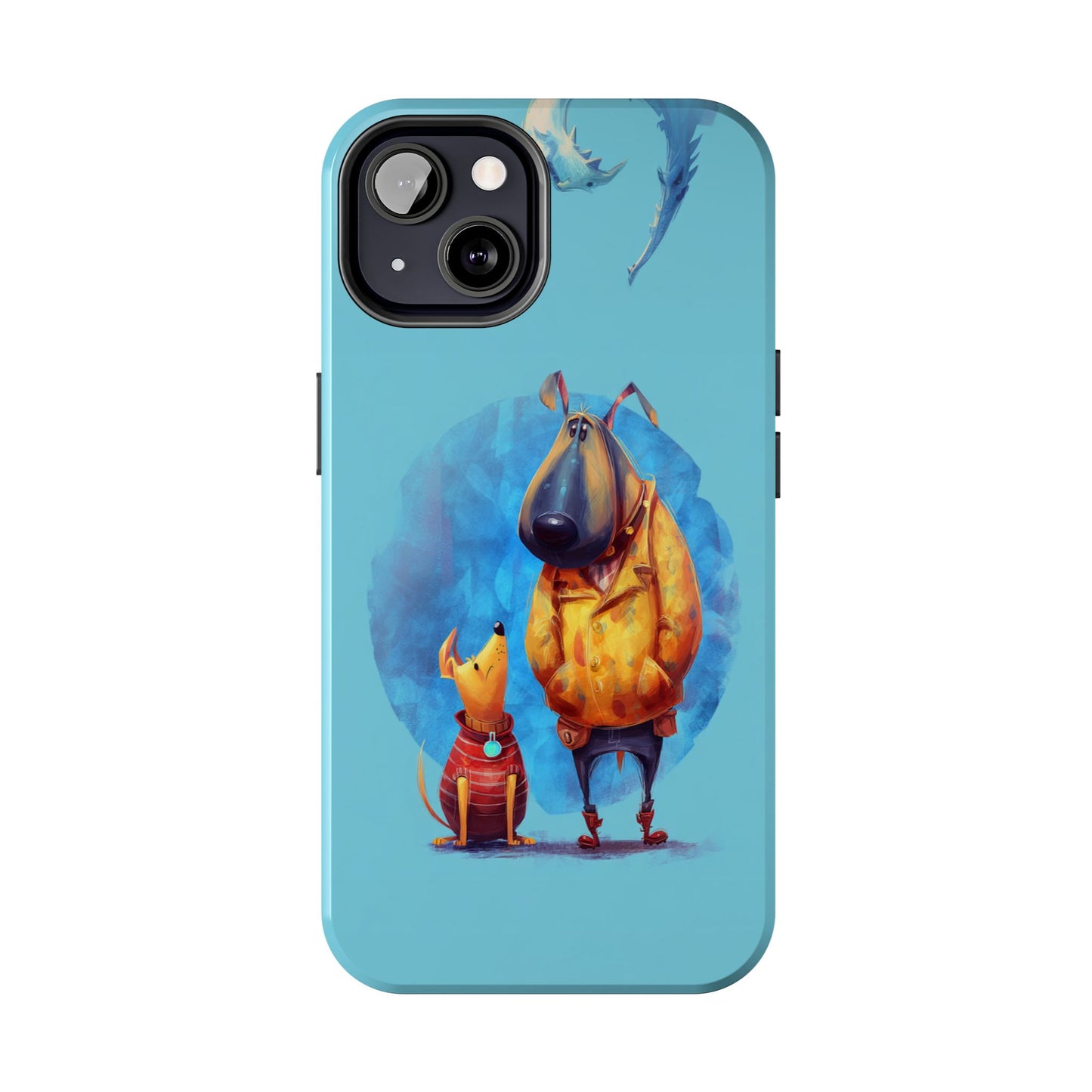 Whimsical Dog-Themed Tough Phone Case for Pet Lovers