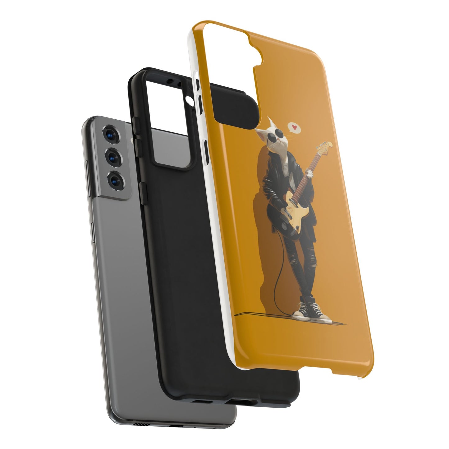 Cool Cat with Sunglasses Playing Guitar Tough Phone Case