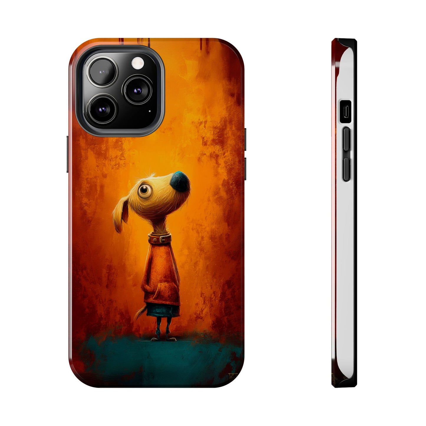 Whimsical Dog Art Tough Phone Case - Durable & Stylish Pet Lover Accessory