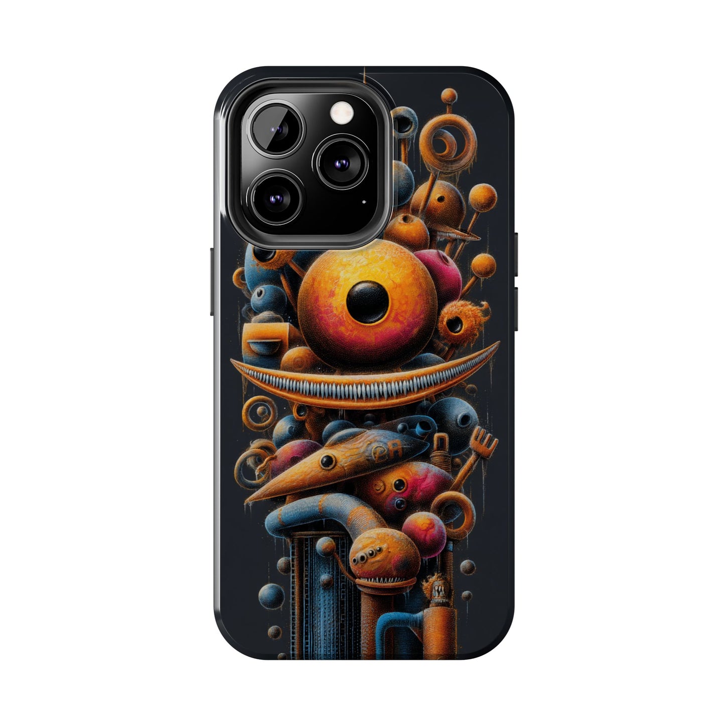 Unique Tough Phone Case with Abstract Art Design