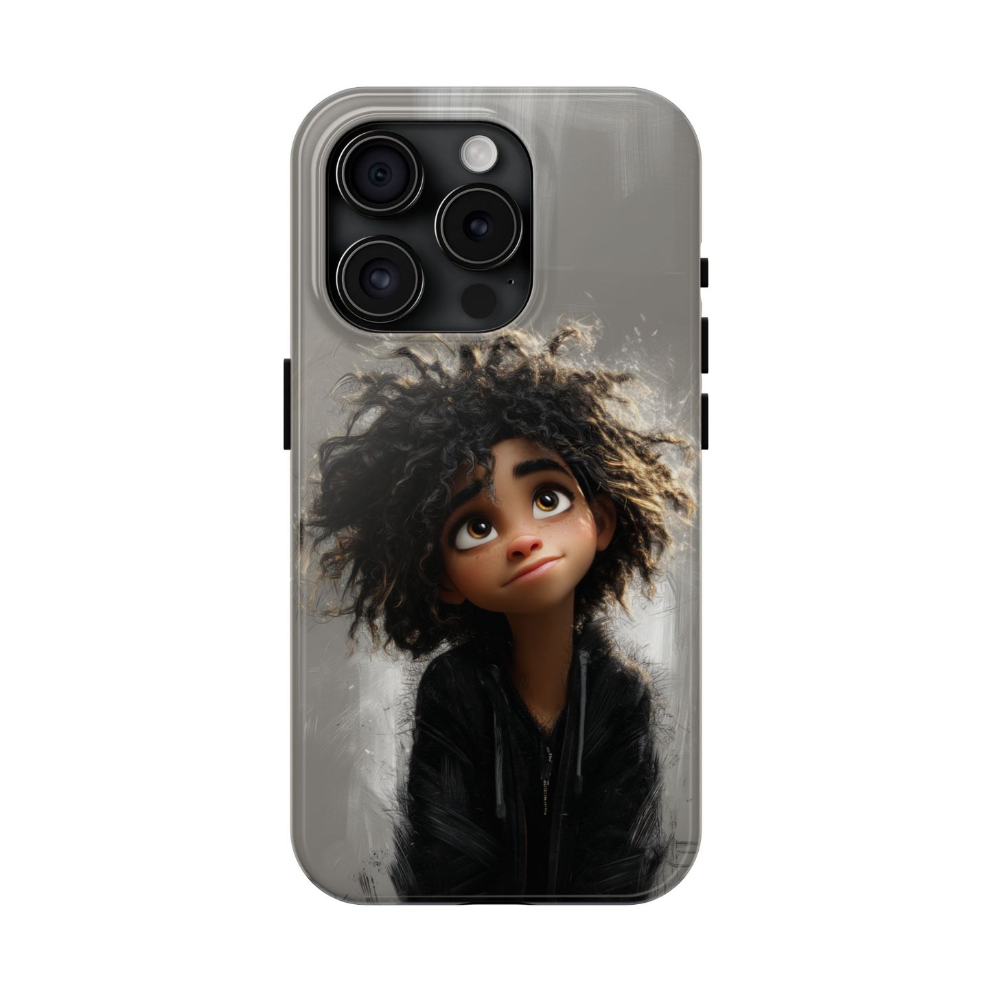 Artistic Tough Phone Case - Unique Character Design for Creative Souls