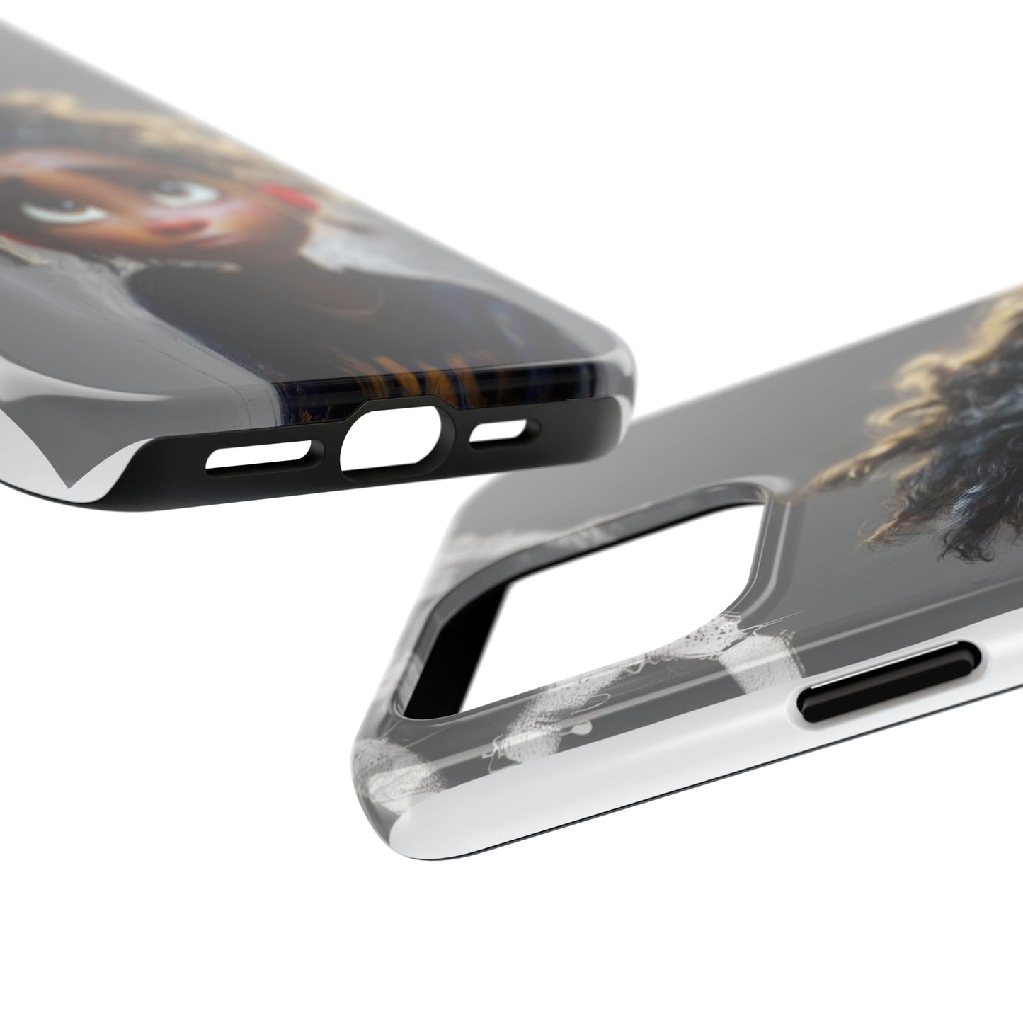Whimsical Tough Phone Case - Artistic Design for Kids and Tweens
