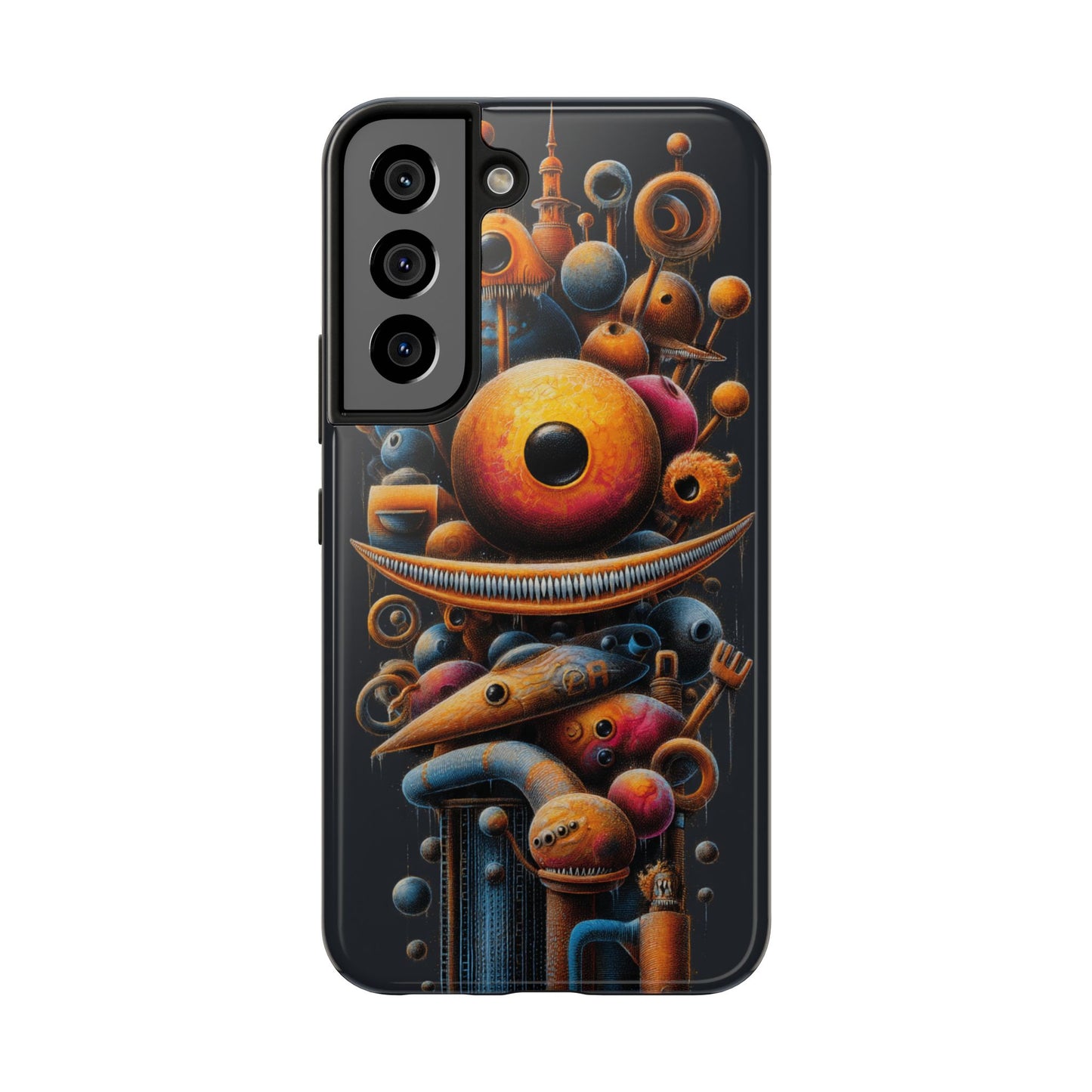 Unique Tough Phone Case with Abstract Art Design