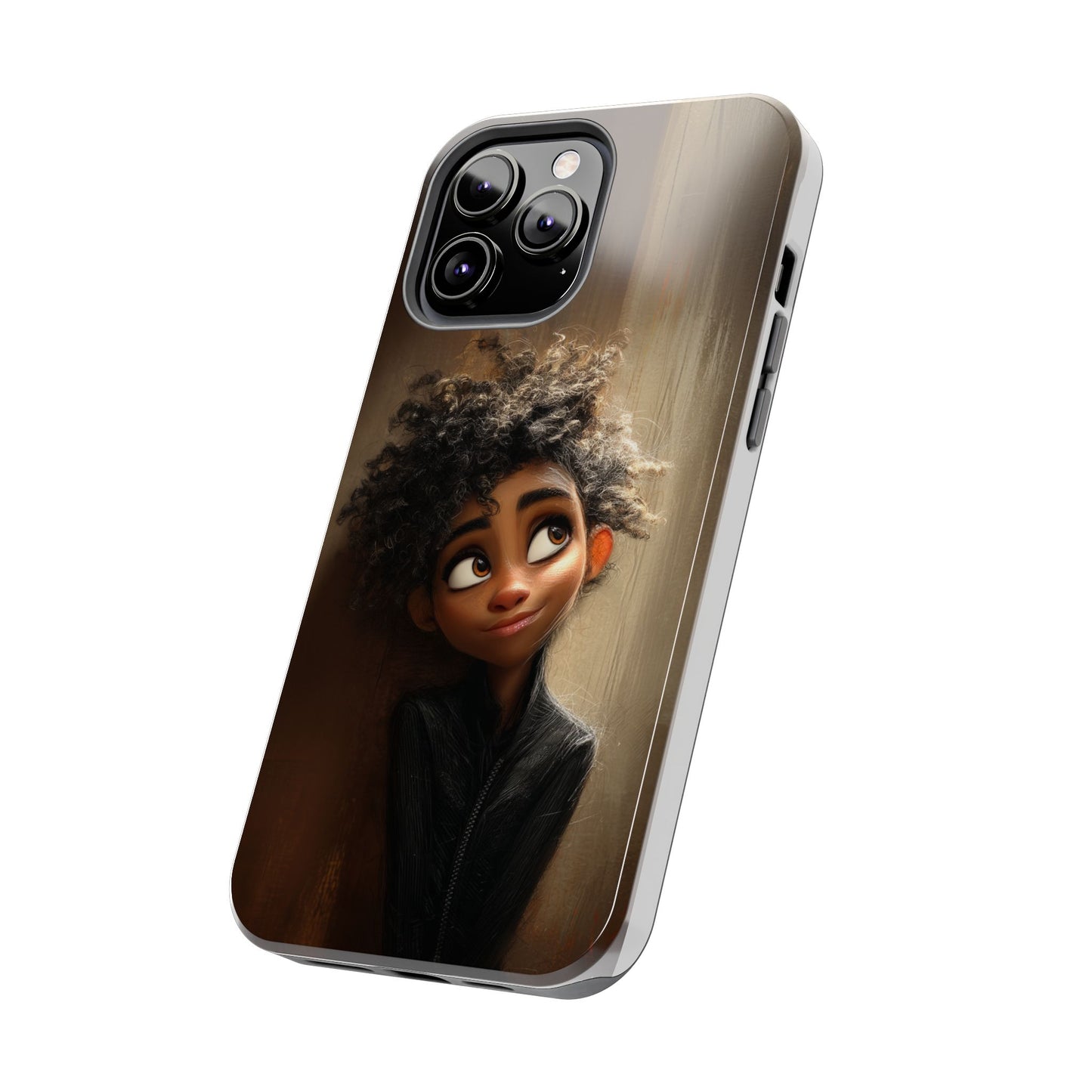 Stylish Tough Phone Case - Artistic Character Design for Teens