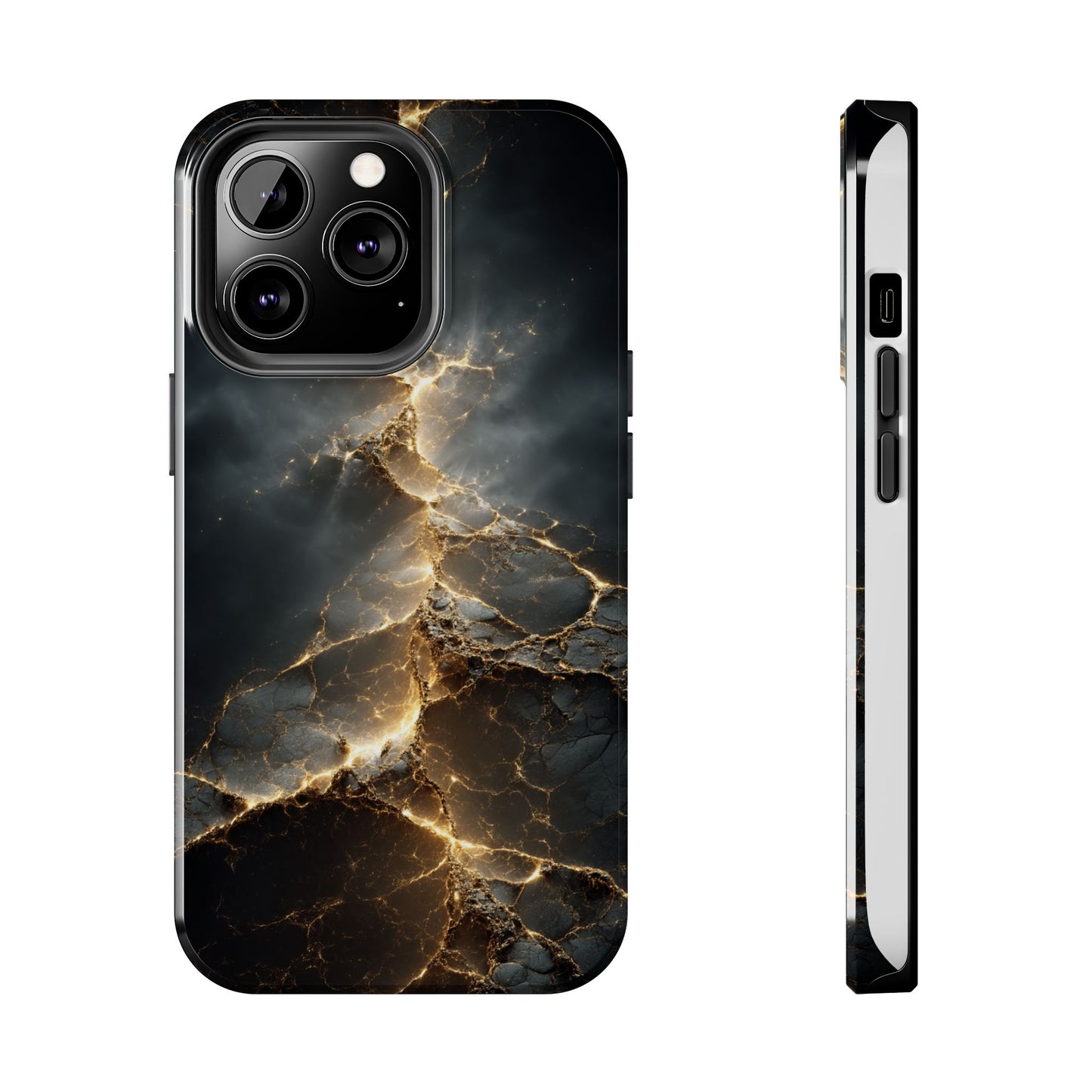 Majestic Marble Phone Case - Tough Protective Cover with Gold Veins