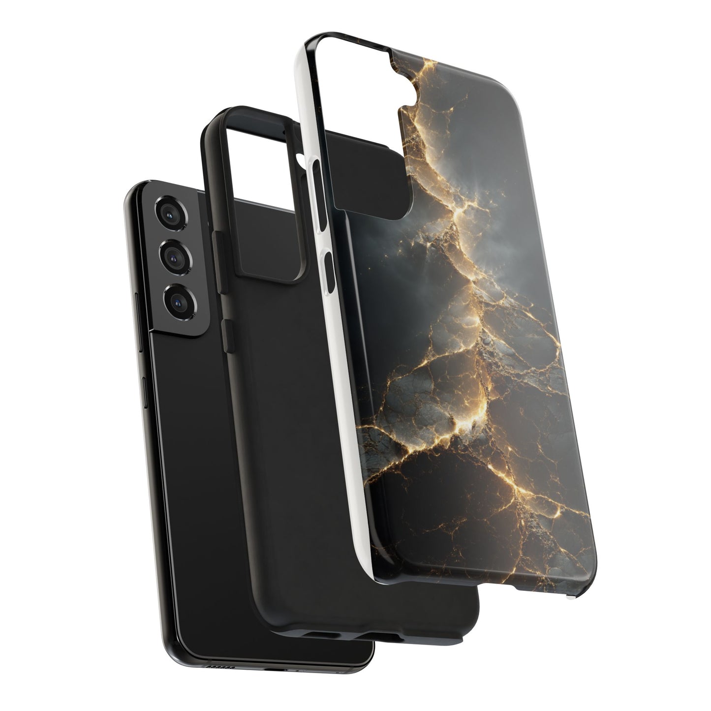 Majestic Marble Phone Case - Tough Protective Cover with Gold Veins
