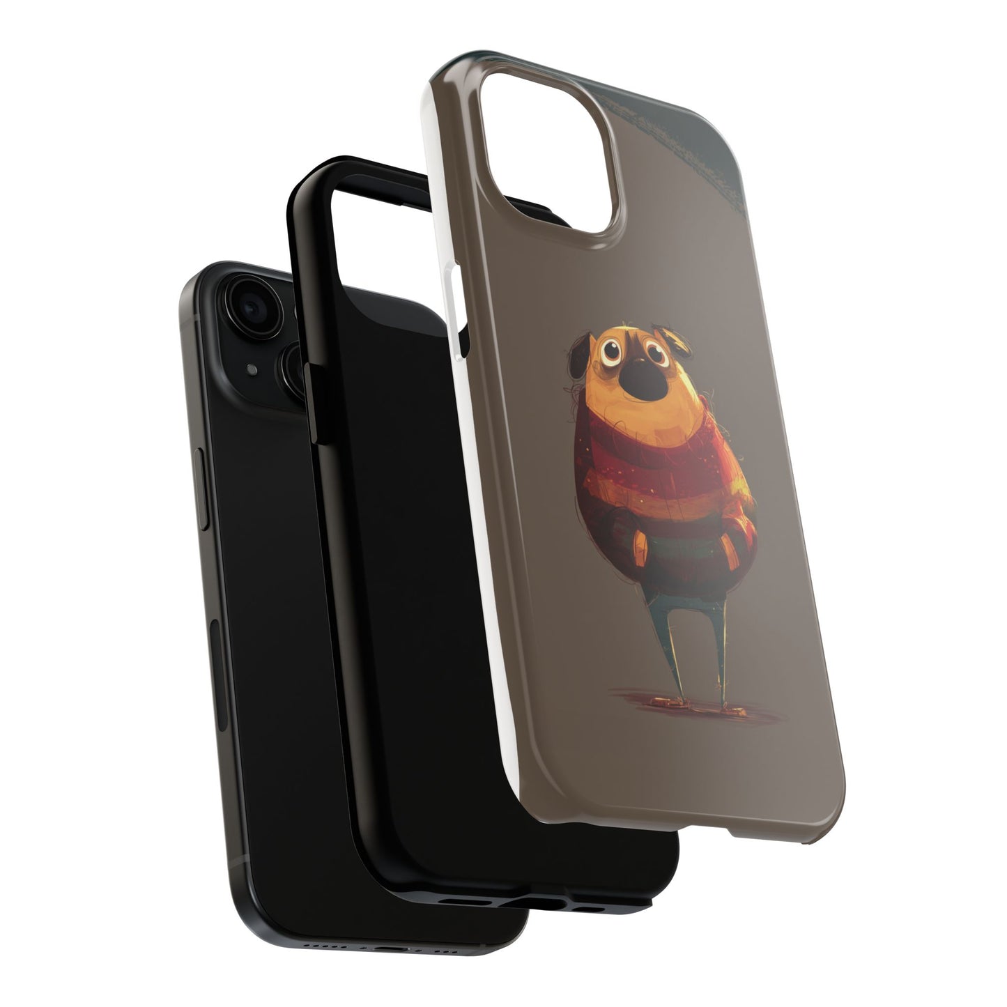 Cute Pug Tough Phone Case - Durable & Stylish Protection for Pet Lovers