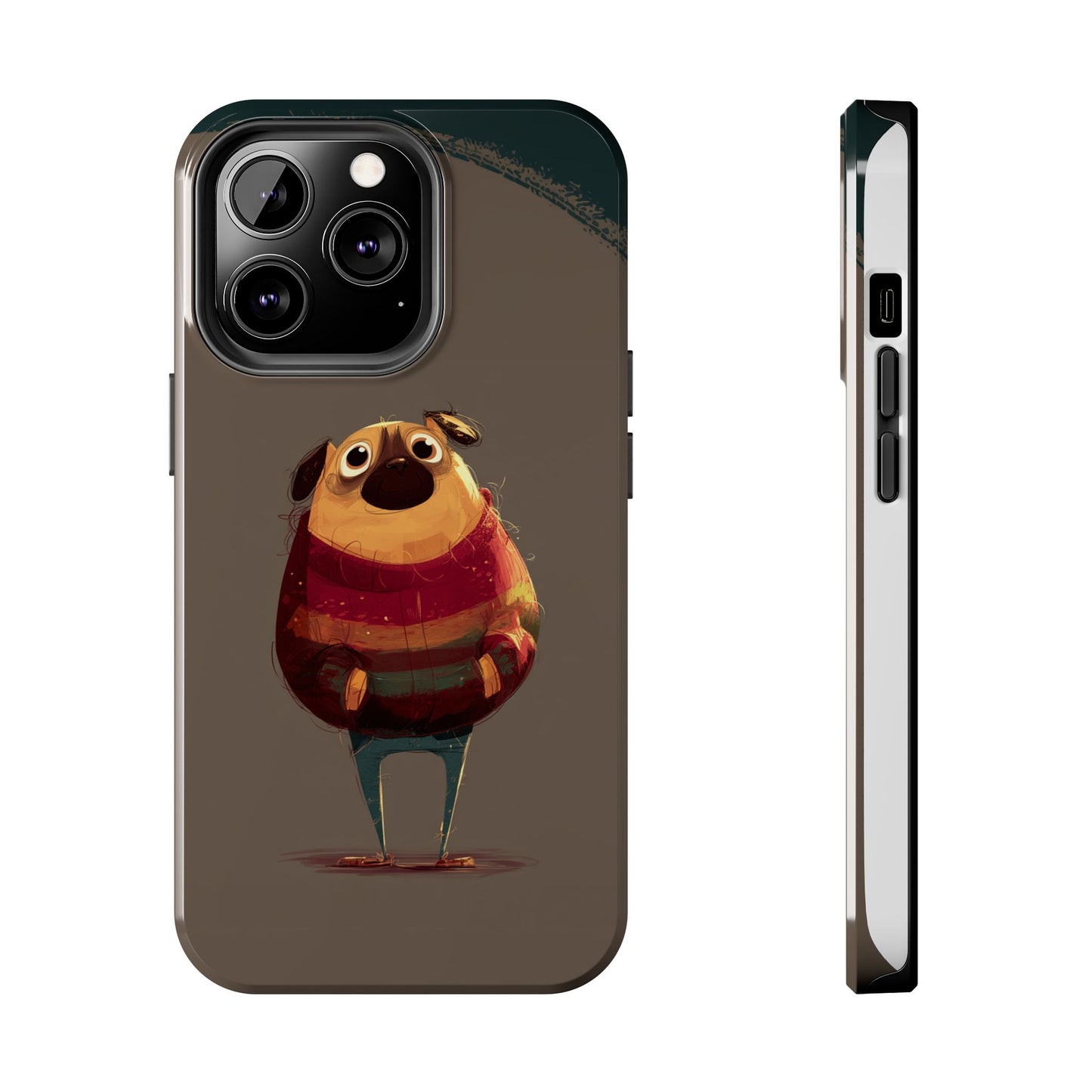 Cute Pug Tough Phone Case - Durable & Stylish Protection for Pet Lovers
