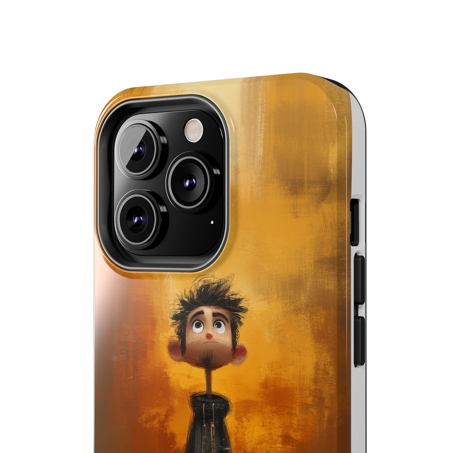 Unique Tough Phone Cases with Artistic Boy Design - Perfect for Kids and Teens