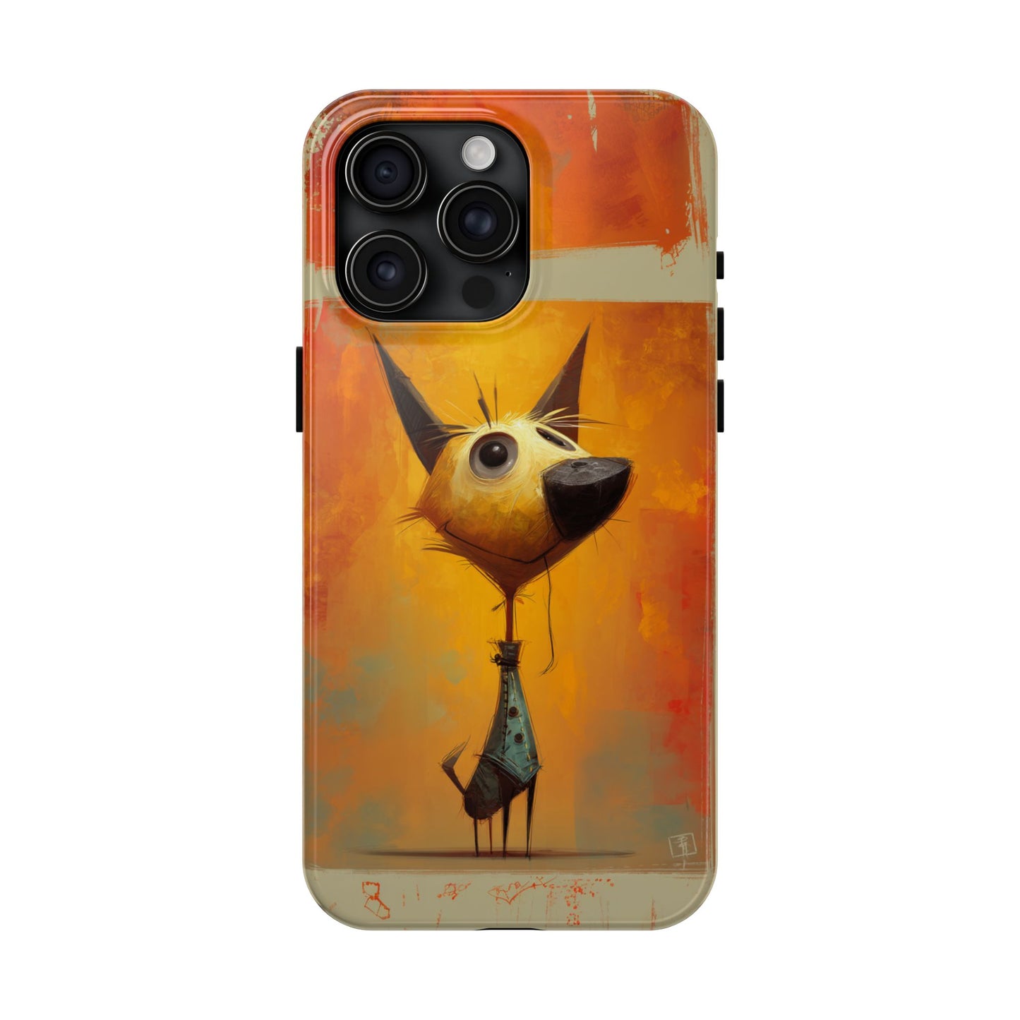 Whimsical Dog Art Tough Phone Case - Fun & Stylish Pet Lover Gift