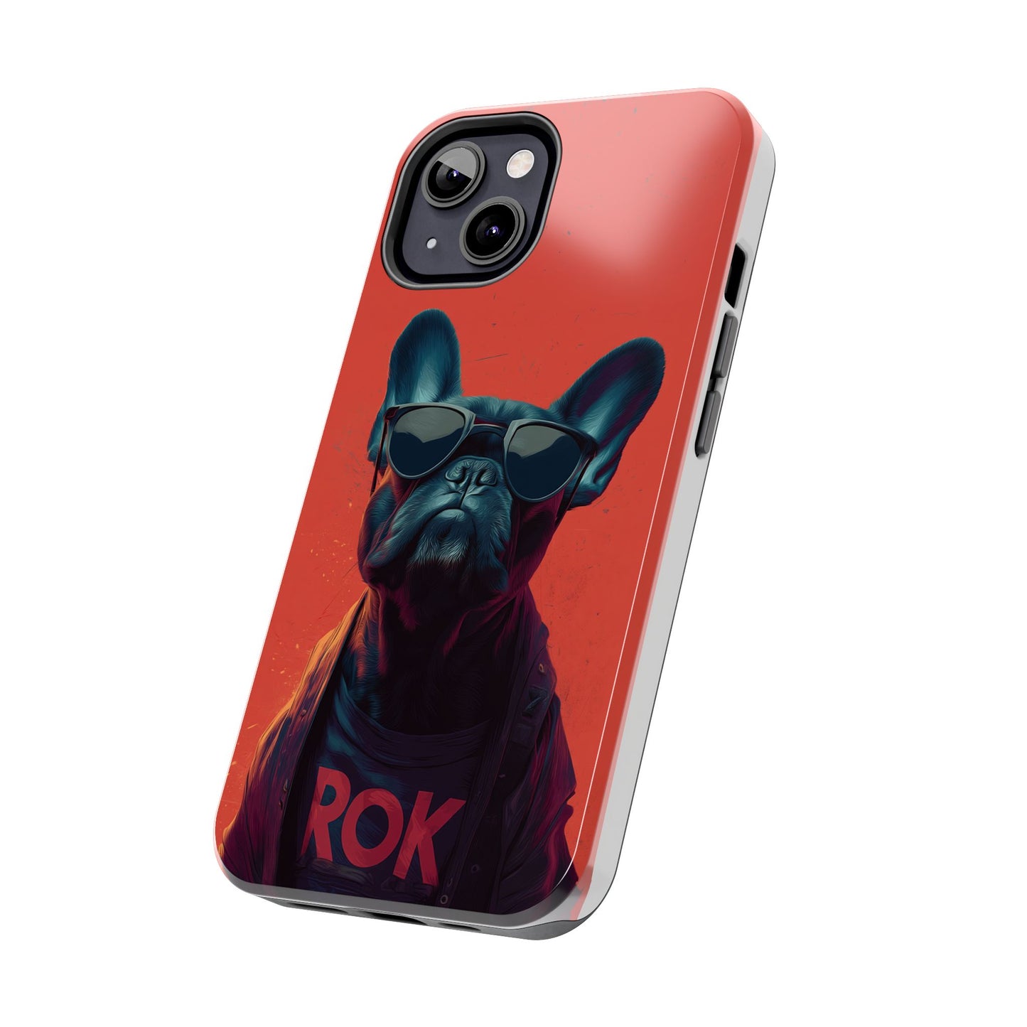 Rockin’ Dogs Tough Phone Case - Playful Guitarist & Cool Bulldog for Pet Lovers