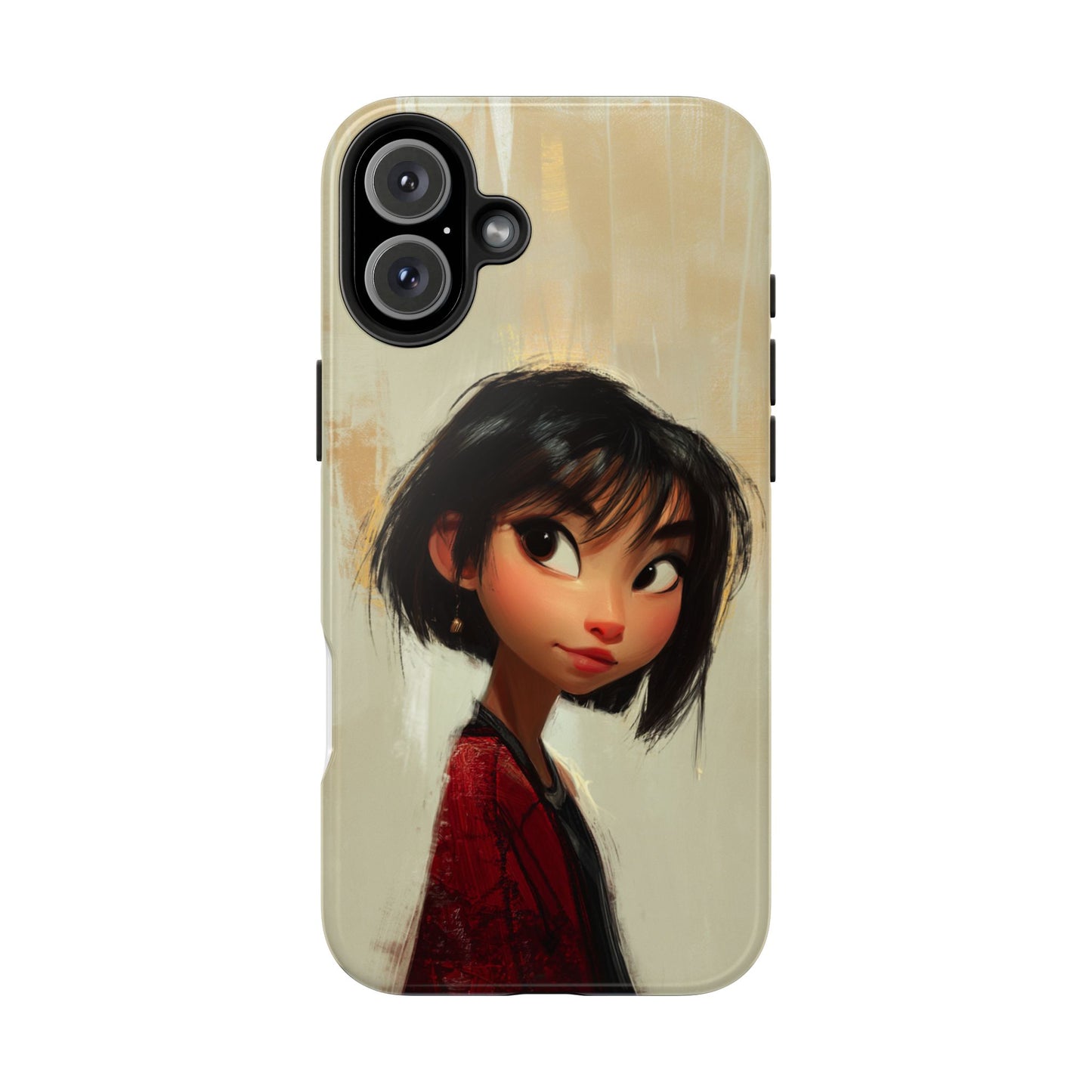 Artistic Tough Phone Case - Cute Character Design for Kids and Teens