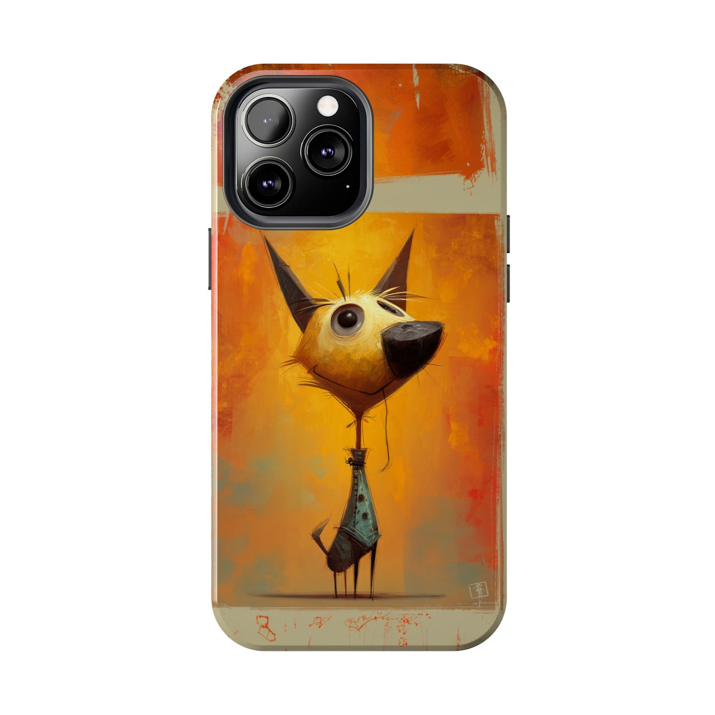 Whimsical Dog Art Tough Phone Case - Fun & Stylish Pet Lover Gift