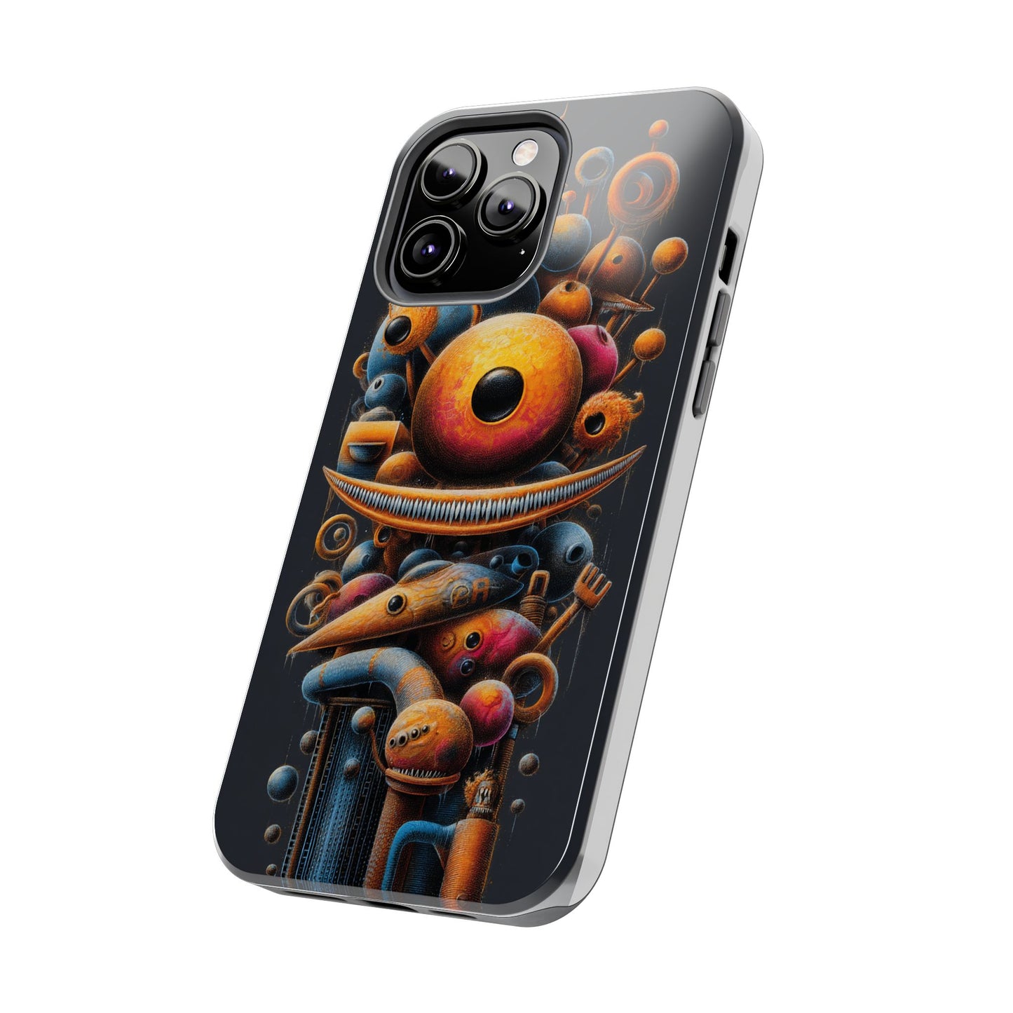 Unique Tough Phone Case with Abstract Art Design