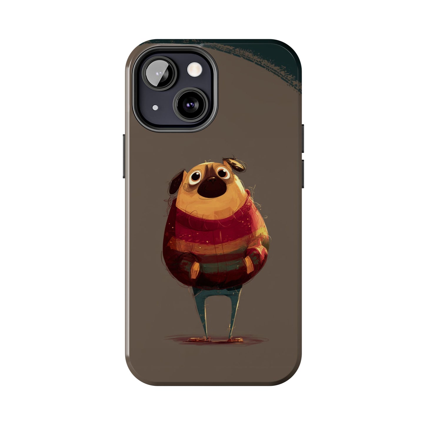 Cute Pug Tough Phone Case - Durable & Stylish Protection for Pet Lovers