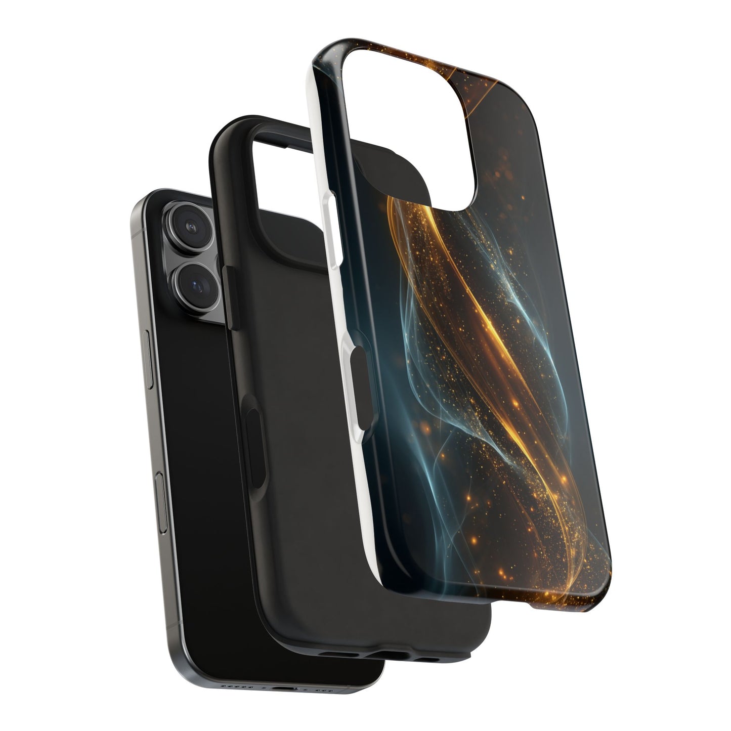 Stylish Tough Phone Case with Elegant Swirl Design