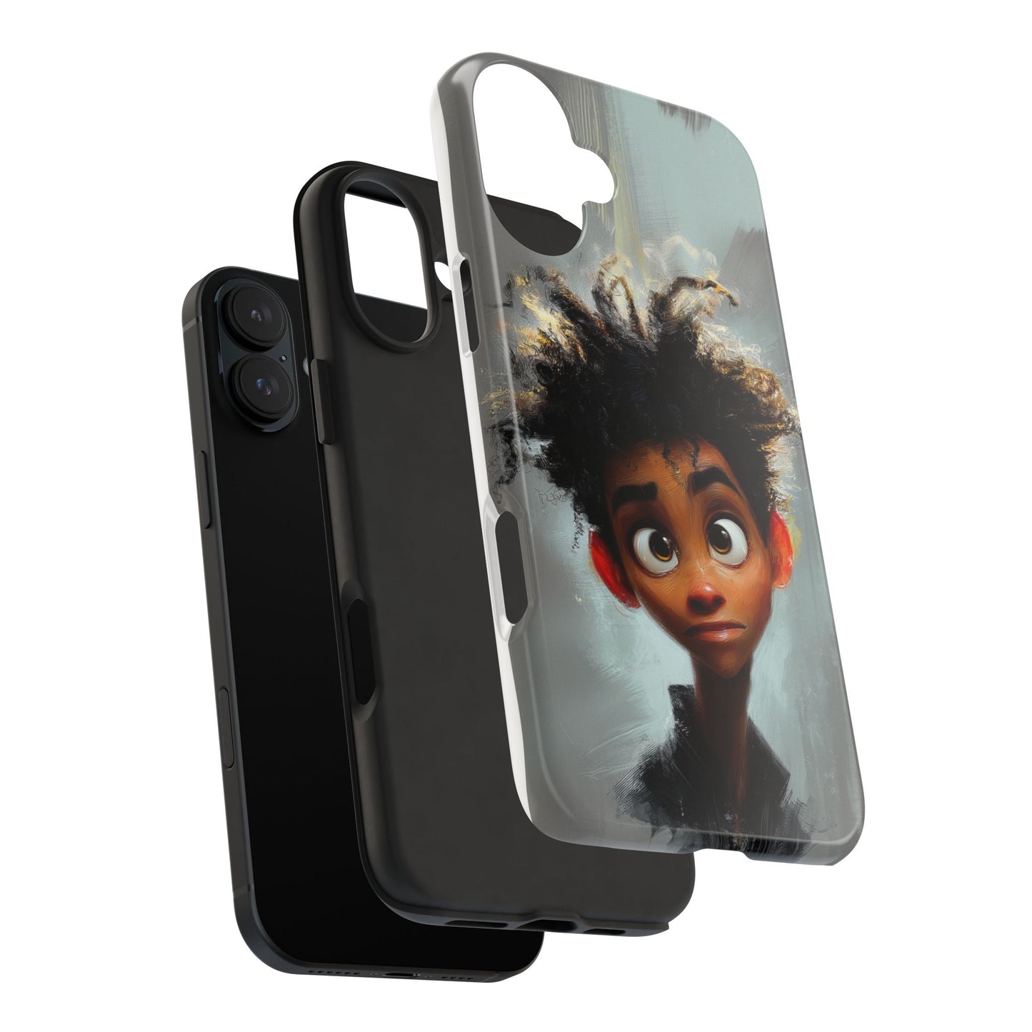 Artistic Tough Phone Case - Unique Design with Character - Great Gift Idea