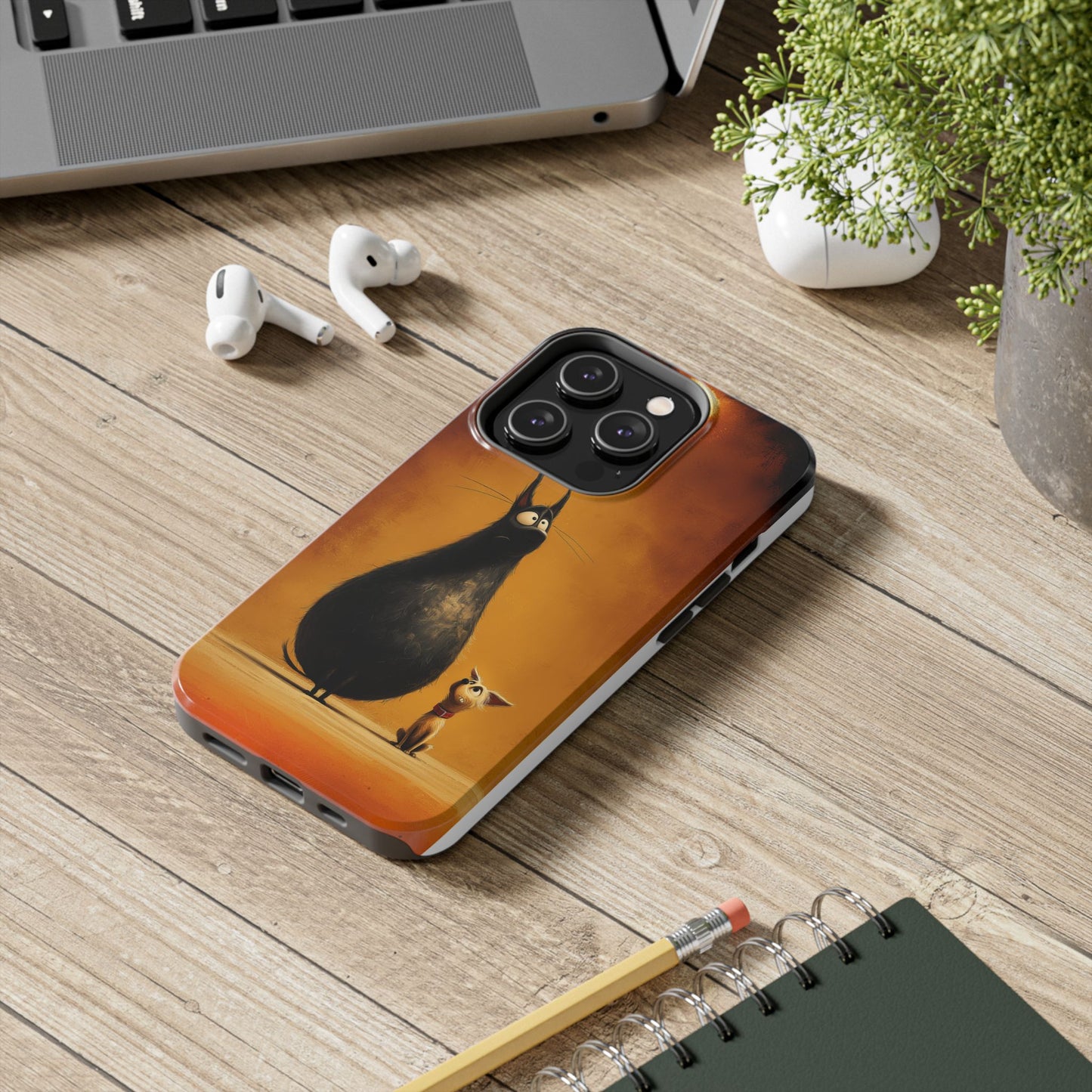 Whimsical Tough Phone Cases - Cat & Dog Design