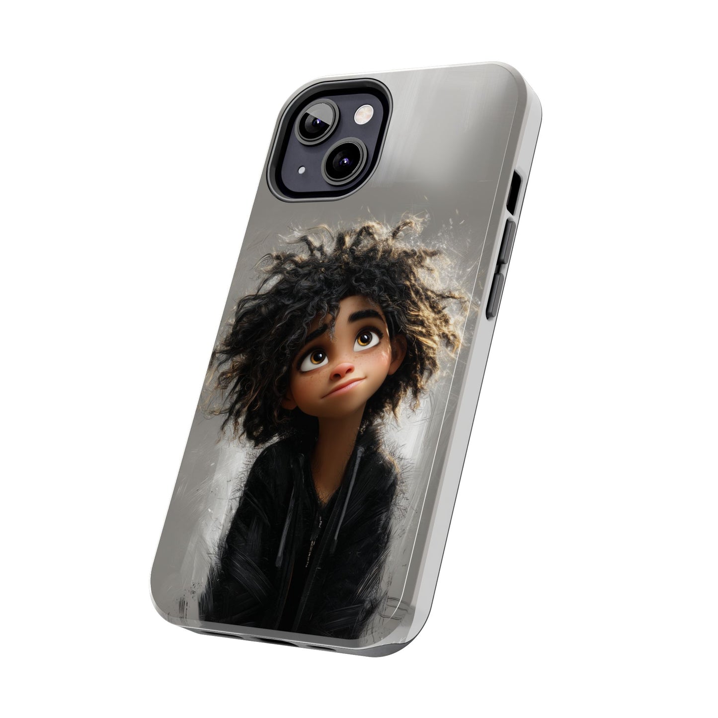 Artistic Tough Phone Case - Unique Character Design for Creative Souls