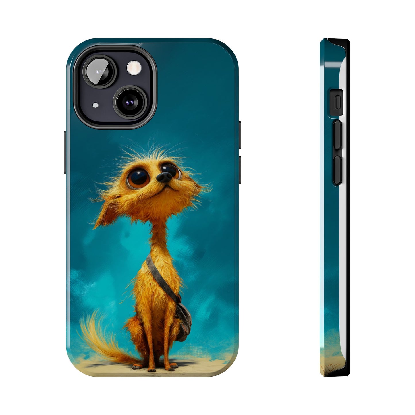 Whimsical Dog Art Tough Phone Case - Durable and Stylish Protection for Pet Lovers