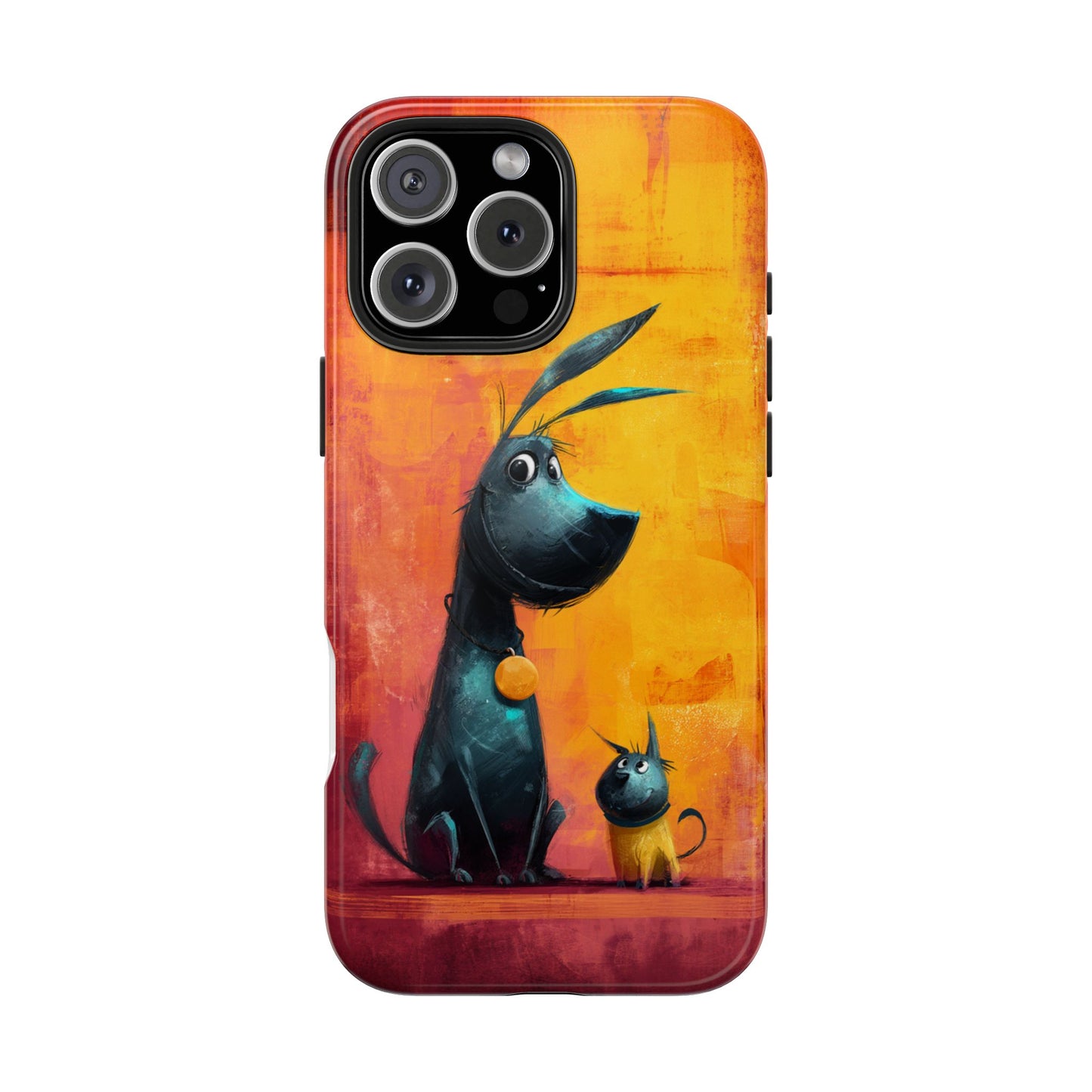 Colorful Dog & Cat Tough Phone Case – Fun Pet Lover Accessory